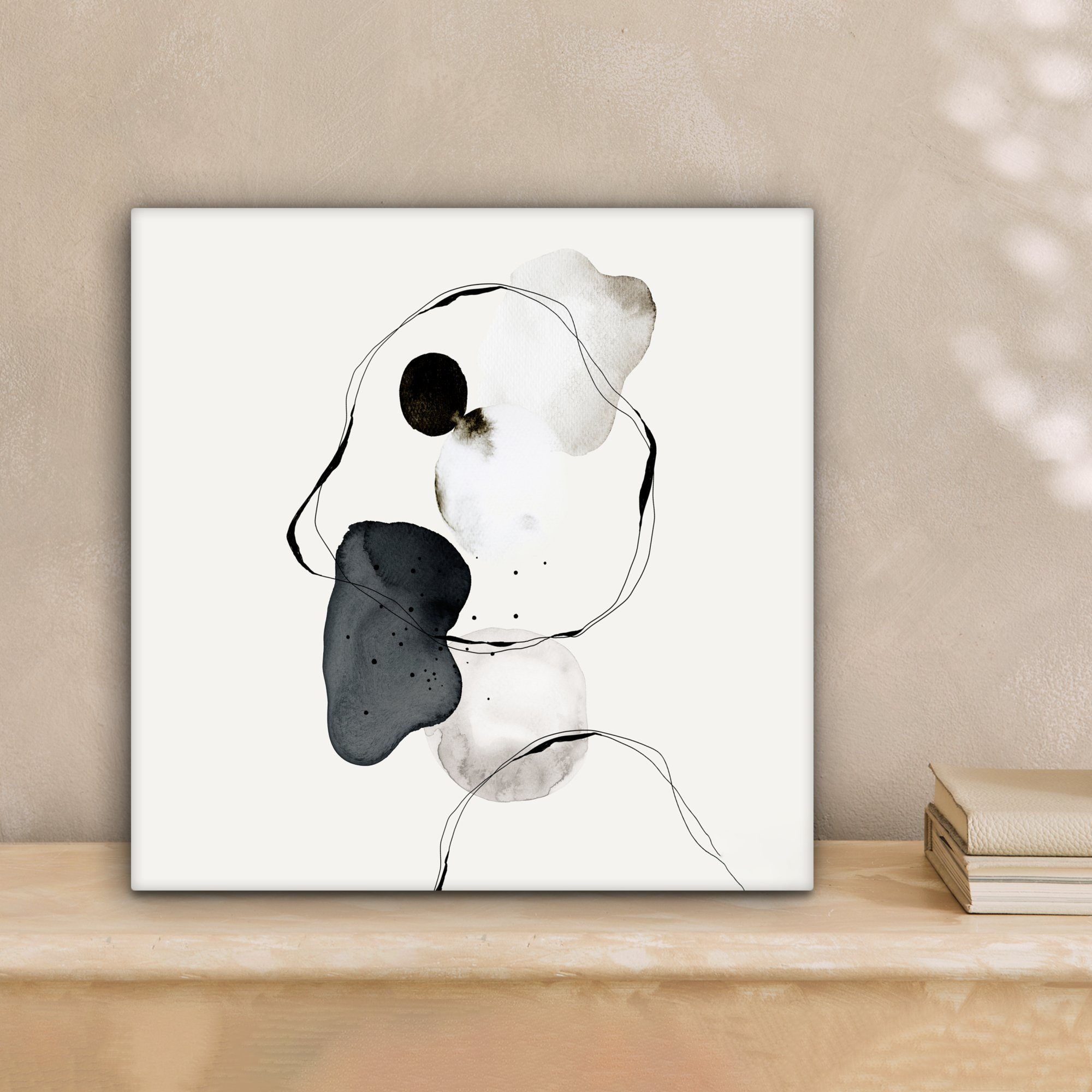 OneMillionCanvasses® Leinwandbild Abstrakt - Malerei - Kunst - Schwarz und günstig online kaufen