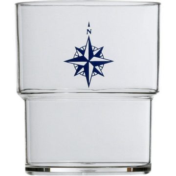 Marine Business Longdrinkglas Wasserglas Set 12 Stück, stapelbar, unzerbrechlich, Northwind, MS-Kunststoff