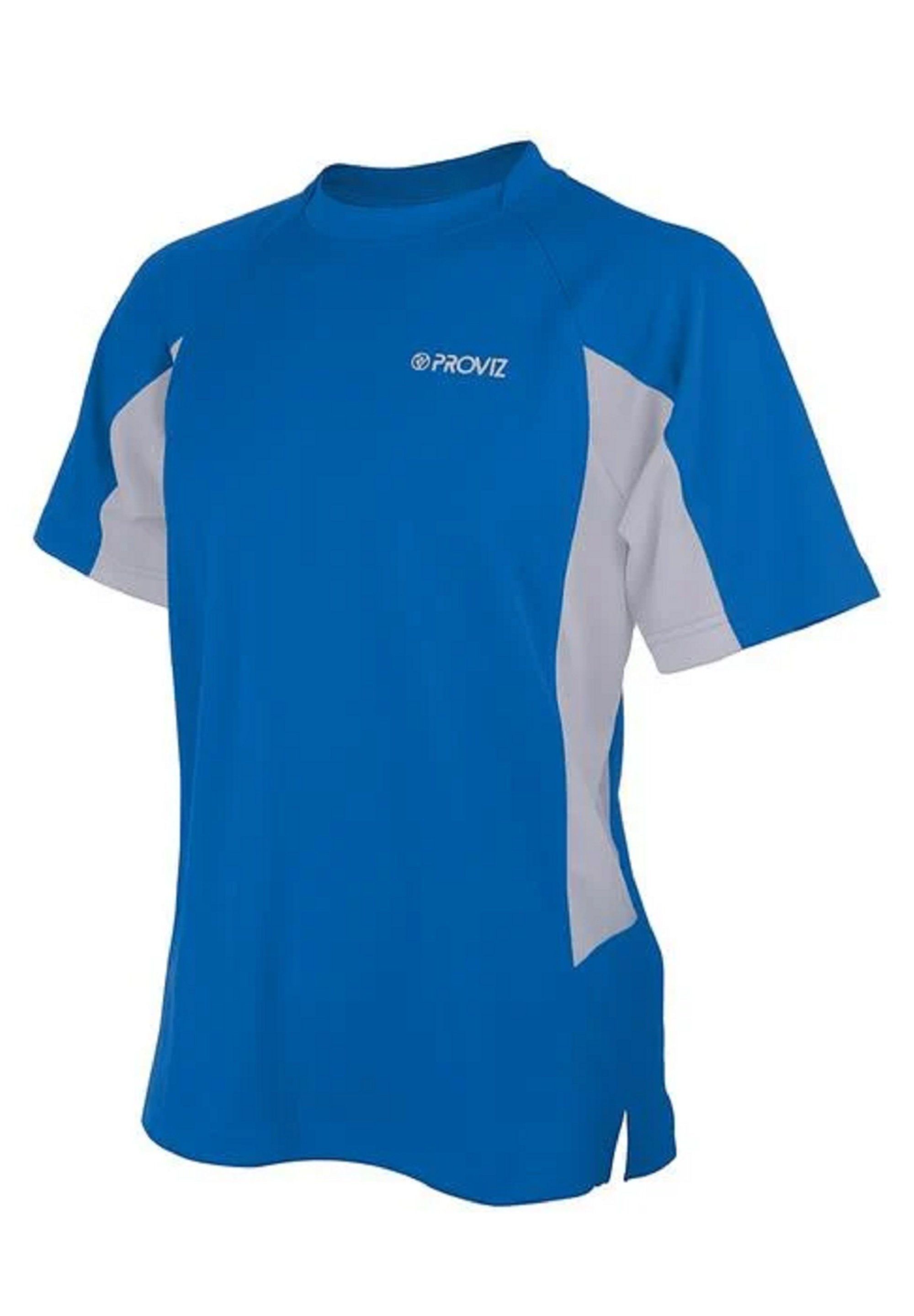 Laufshirt blue reflektierend Ultraleicht, feuchtigkeitsabsorbierend, ProViz Klassisch