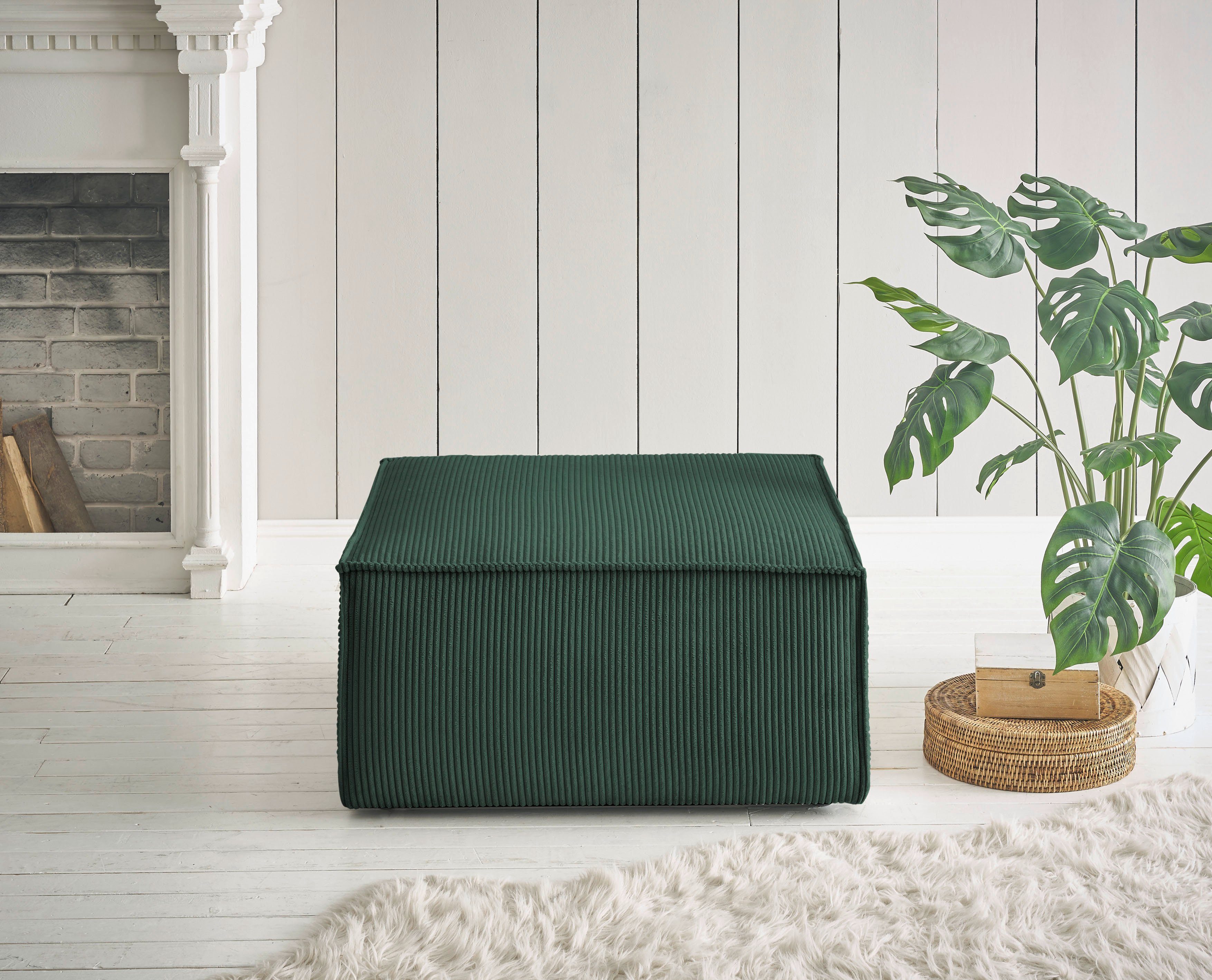 Home affaire Hocker SHERWOOD, Hocker quadratisch, günstig online kaufen