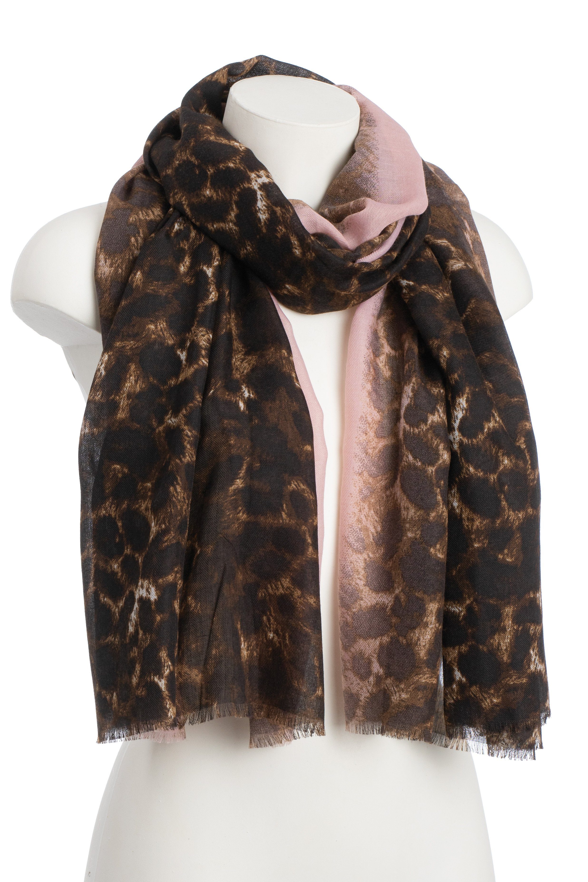 Goodman Design Modeschal Schal Leo mit tollem Animalprint, angenehmer Tragekomfort Rosa