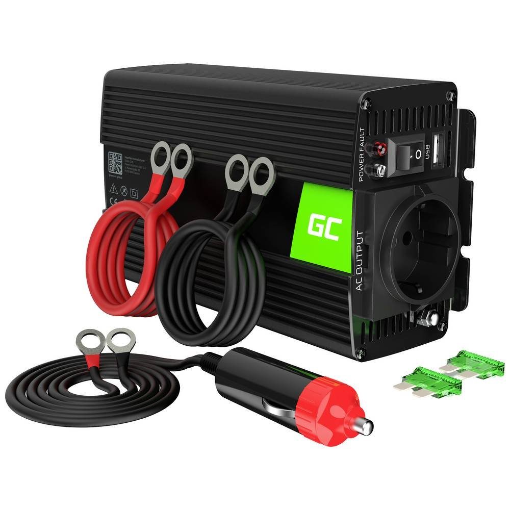 Wechselrichter 12v Auf 230v 1200W/2400W Reiner Sinus Spannungswandler Pure Sine Wave Power Inverter Konverter Umwandler Stromwandler Mit Fernbedienung,EU-Steckdose&USB& Type-C