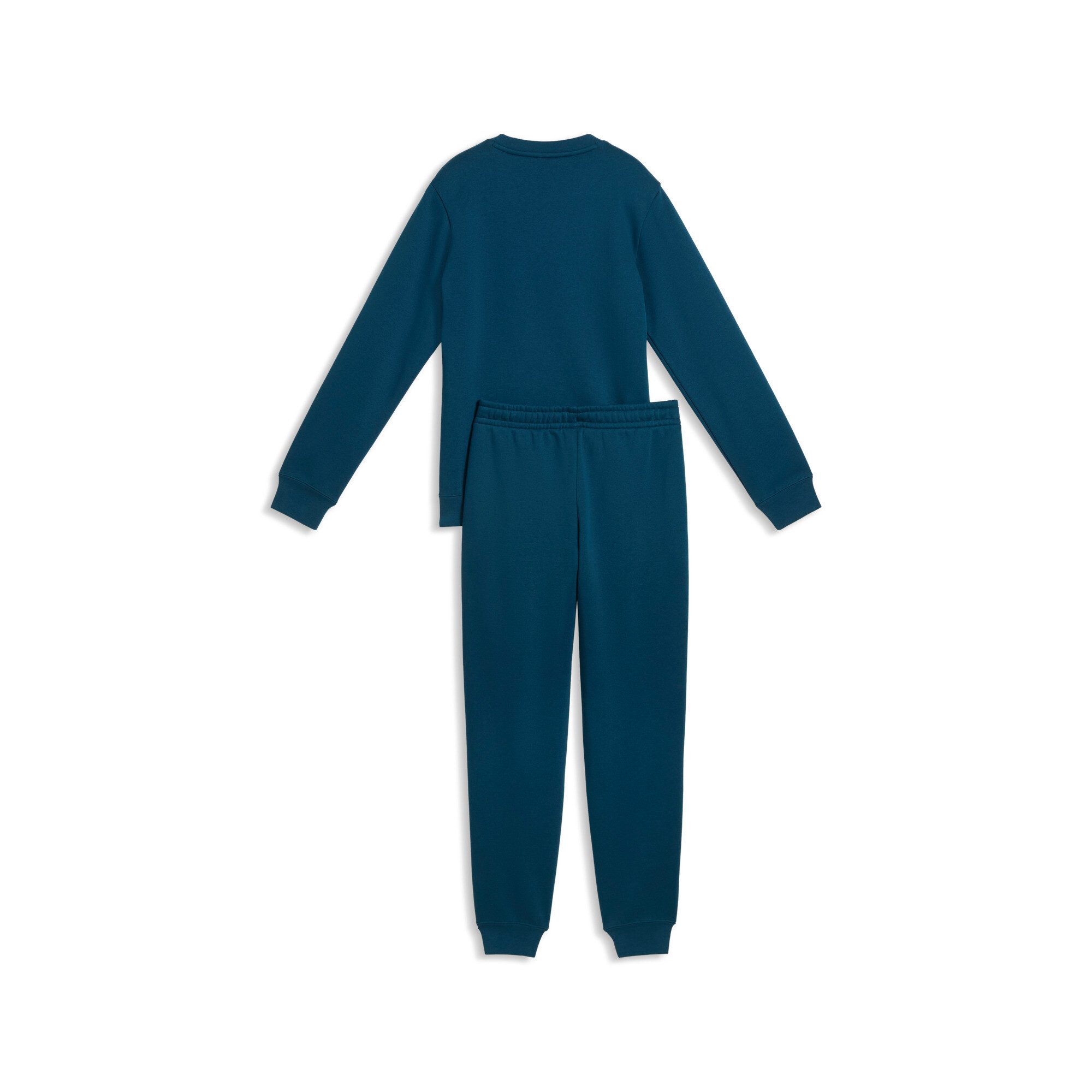 PUMA Trainingsanzug ESS NO1 LOGO CREW SWEAT SUIT FL B (2-tlg), zweiteilig, entspannte Passform, ohne Kapuze
