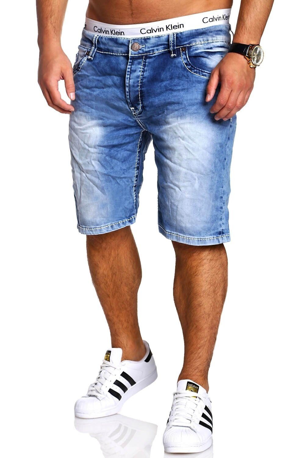 behype Shorts LIONY mit modischer Used-Look-Waschung
