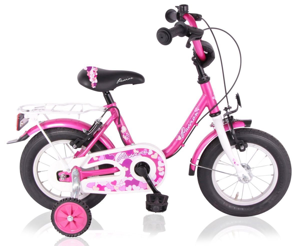 T&Y Trade Kinderfahrrad »14 Zoll Mädchenfahrrad Kinder Mädchen Fahrrad Bike  Rad Kinderrad Kinderfahrrad Kinderrad Mädchenrad PASSION Pink«, 1 Gang,  Gepäckträger, Stützräder online kaufen | OTTO