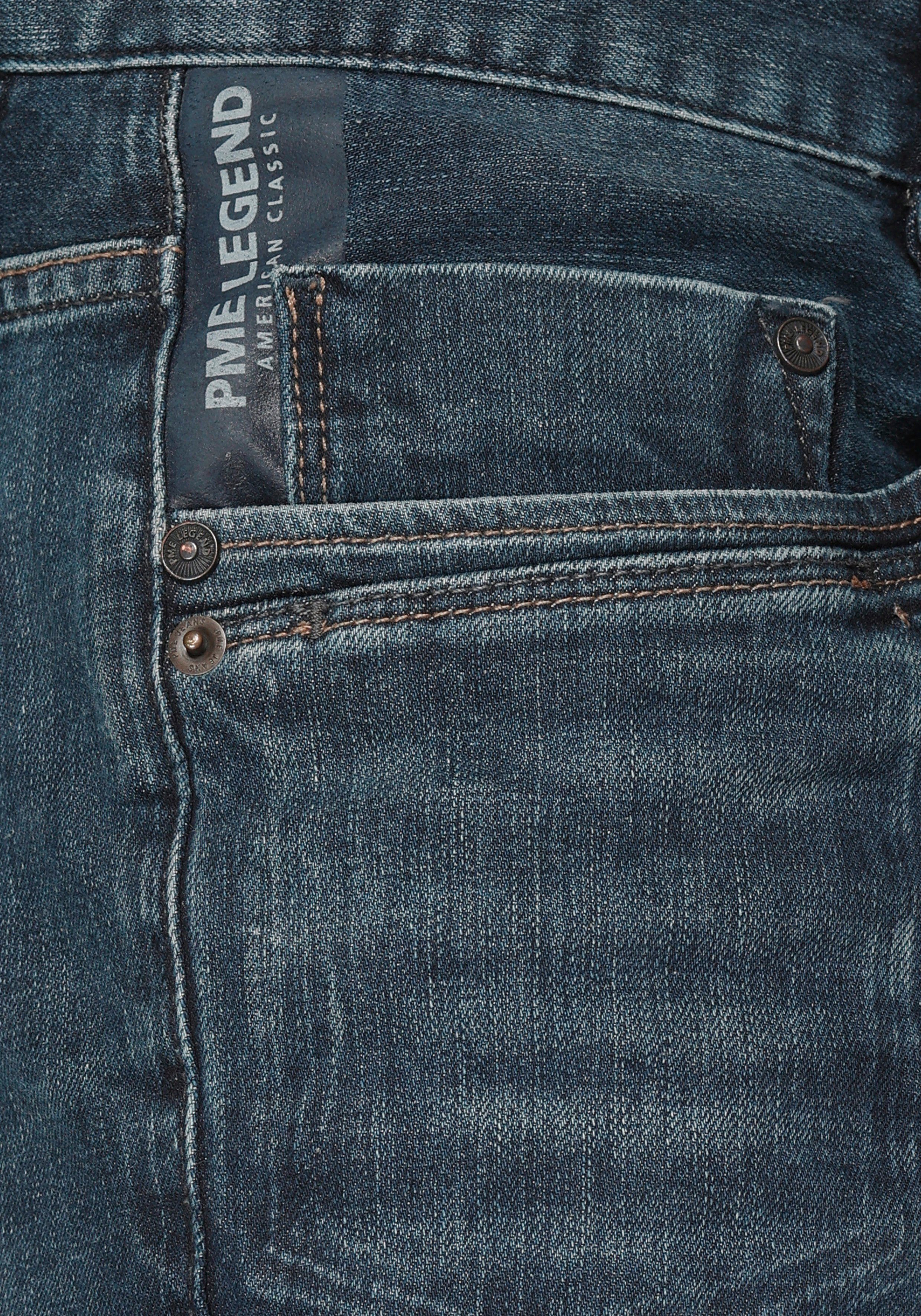 dark-indigo SKYMASTER Tapered-fit-Jeans PME LEGEND Used Look im