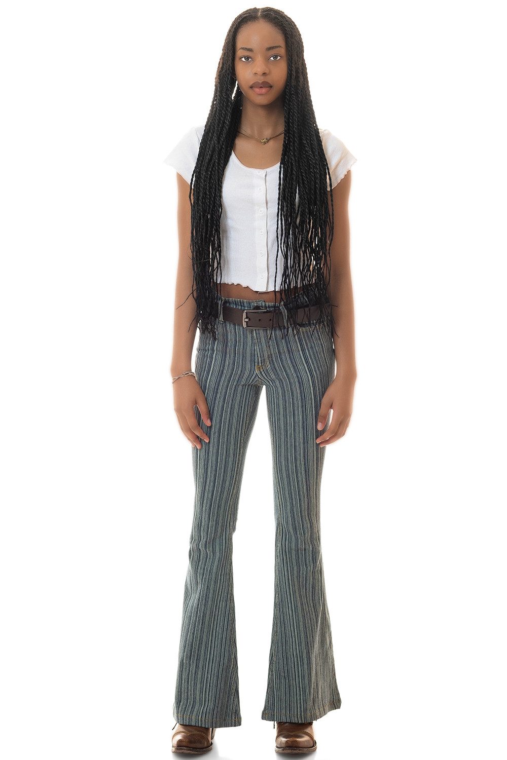 Schlaghose Damen Pinstripes Limited