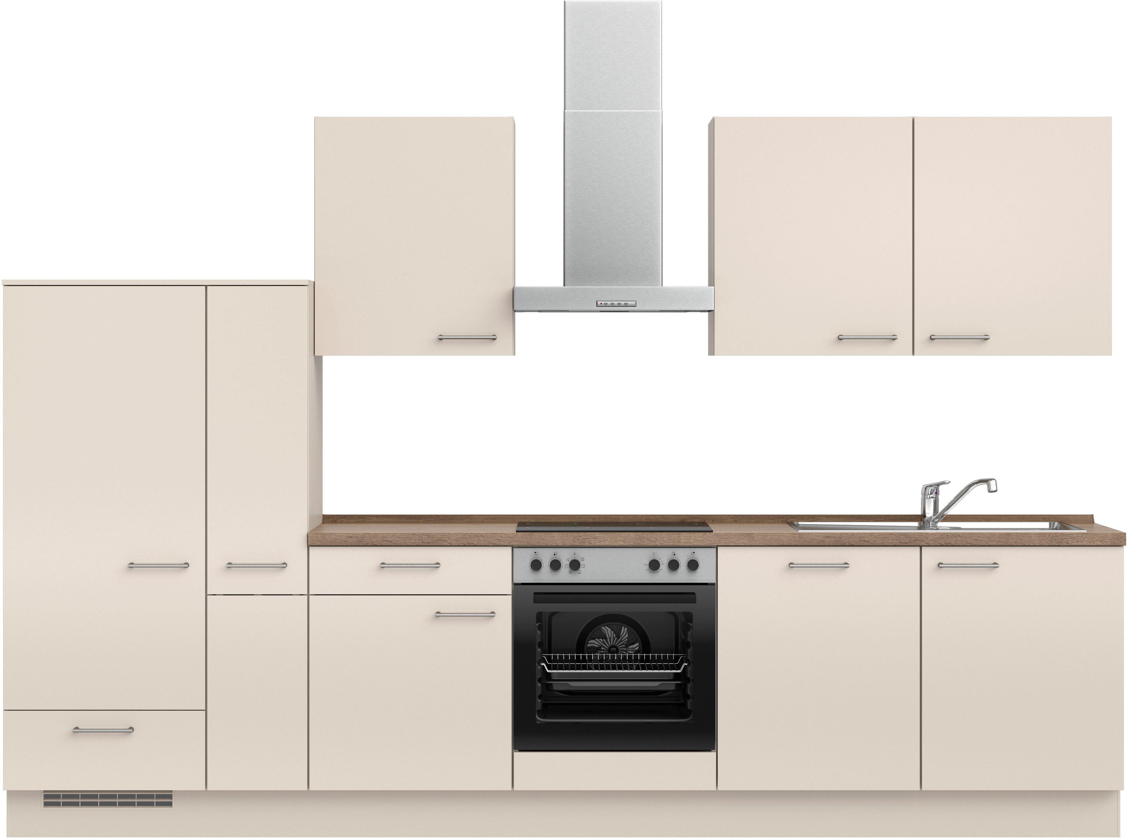 nobilia® Кухніzeile "Laser I", Ausrichtung wählbar, Breite 330 cm, vormontiert, wahlw. mit unterschiedlichen E-Geräten-Sets