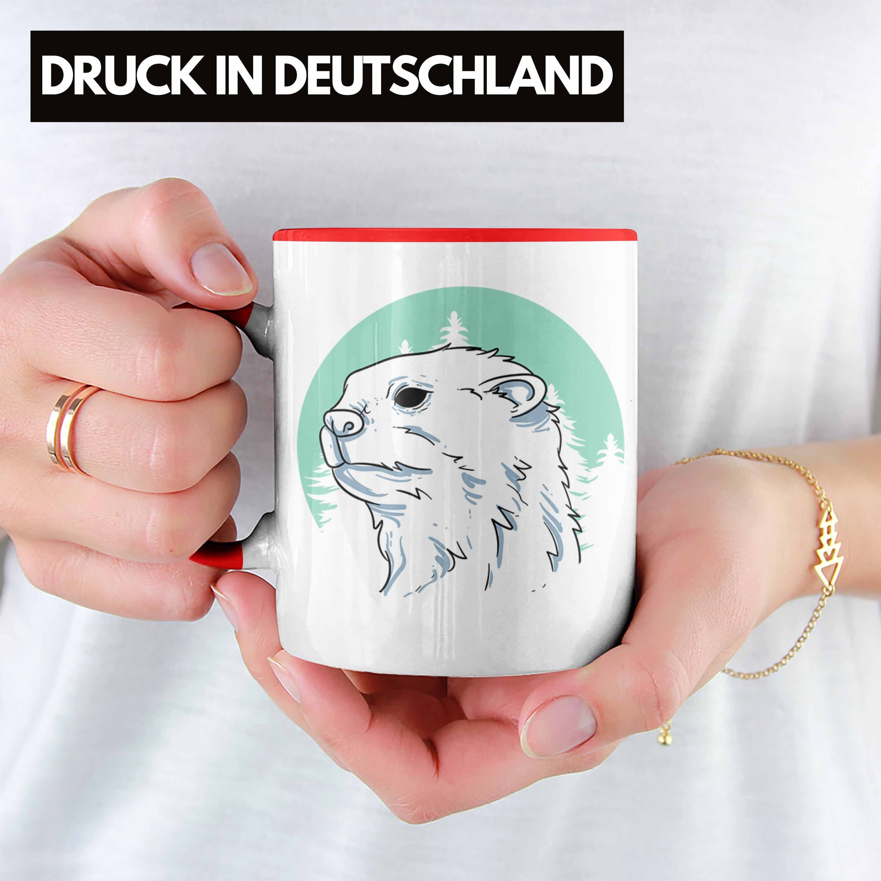 Tasse Tasse Geschenk Otter-Liebhaber Rot Geburtstag Otter Natur Trendation Geschenkidee