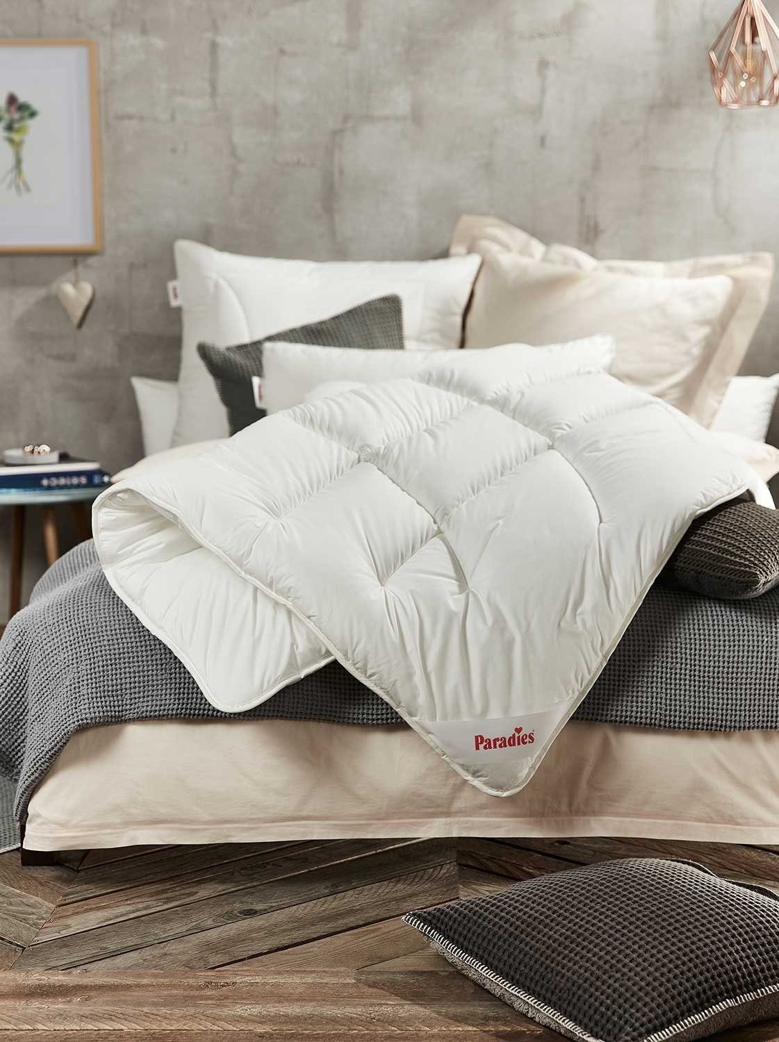 Paradies Baumwollbettdecke SINFONIE BIO MEDIUM WARM, 200 x 200 cm, Füllung: Textilfaser, Bezug: Baumwolle, temperatur- und feuchtigkeitsregulierend, Füllmenge 1490 g