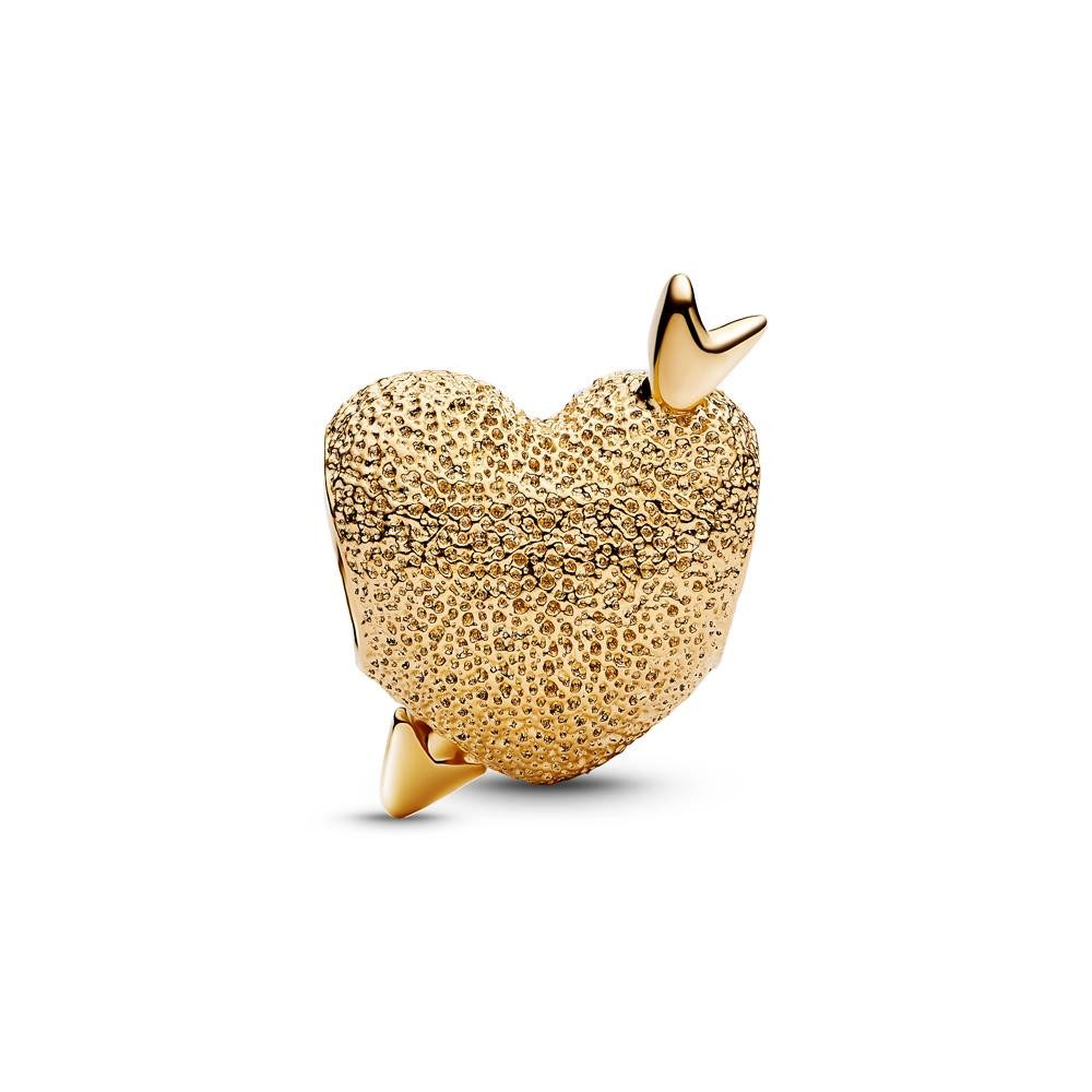 Pandora Charm-Einhänger Slide-Charm Herz Pfeil, IP Gold von PANDORA Moments