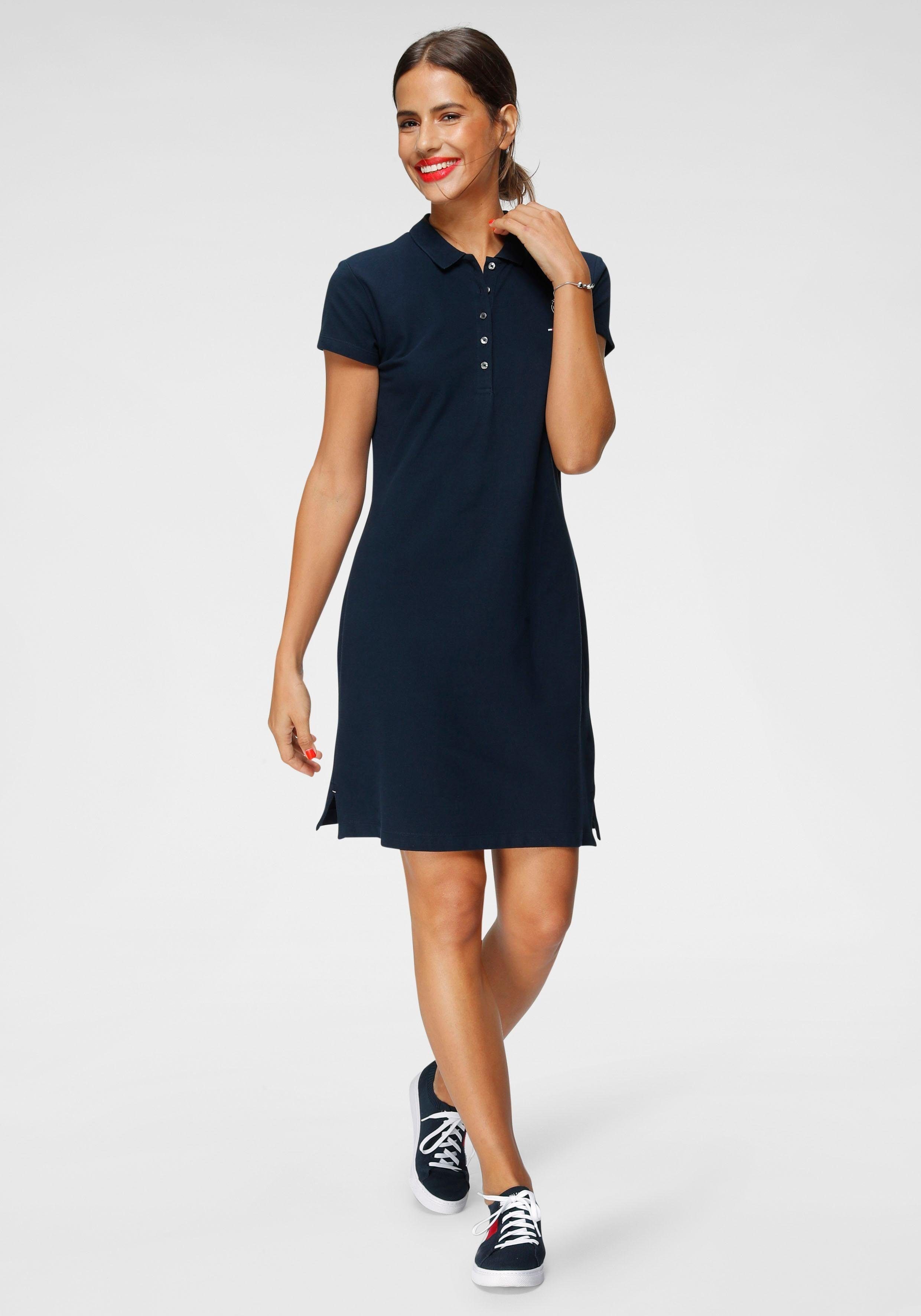 Tommy Hilfiger Jerseykleid HERITAGE SLIM POLO DRESS mit Branding Knöpfen & Tommy  Hilfiger Logo-Flag