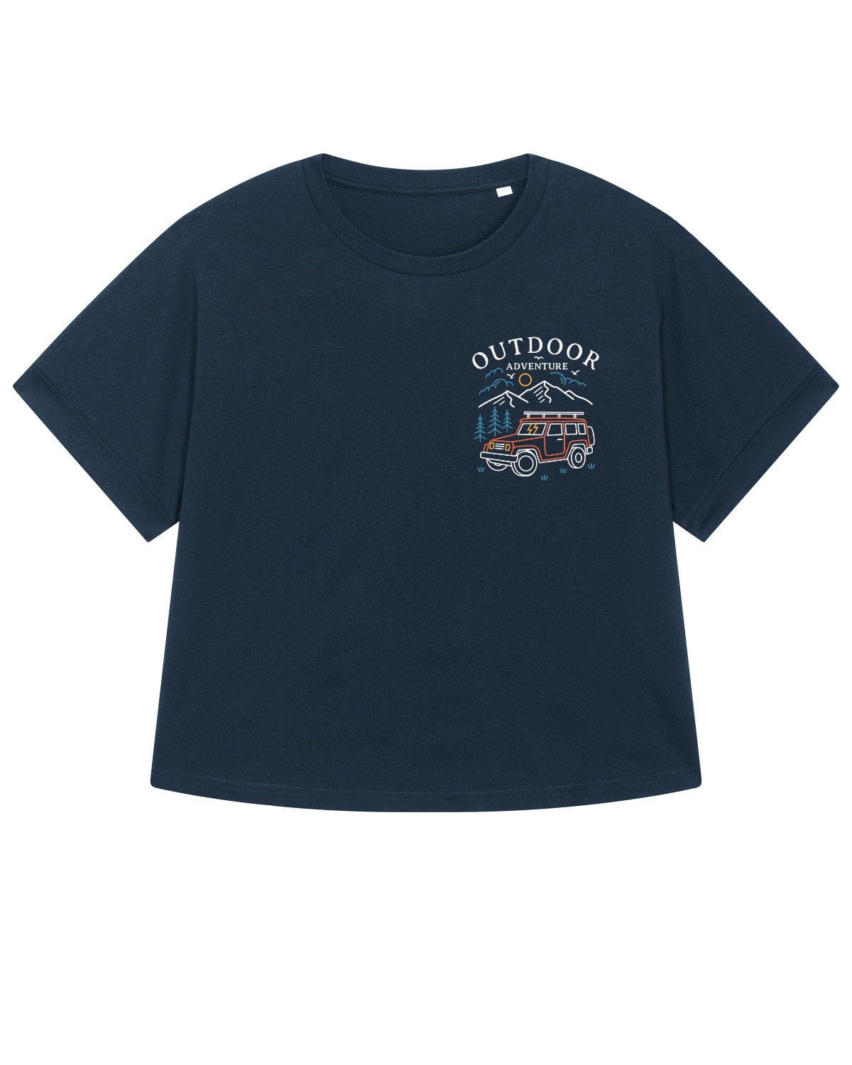 Apparel (1-tlg) dunkelblau Outdoor wat? adventure Print-Shirt