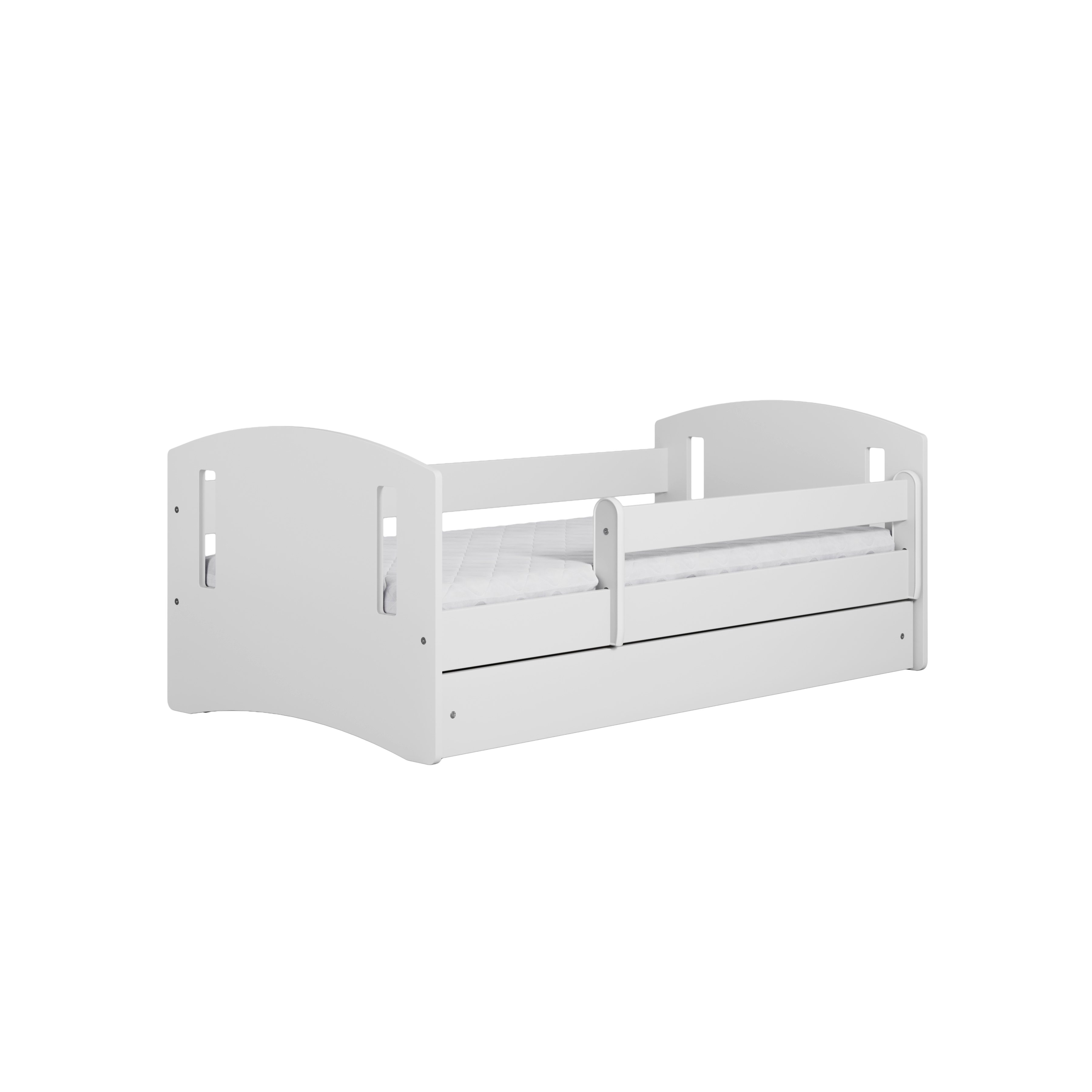 Raumhirsch Furniture Kinderbett 70x140, 80x160, 80x180 cm - Komplettset mit Schublade (Bett für Jungs & Mädchen, inklusive Rausfallschutz und Lattenrost), verschieden Farben