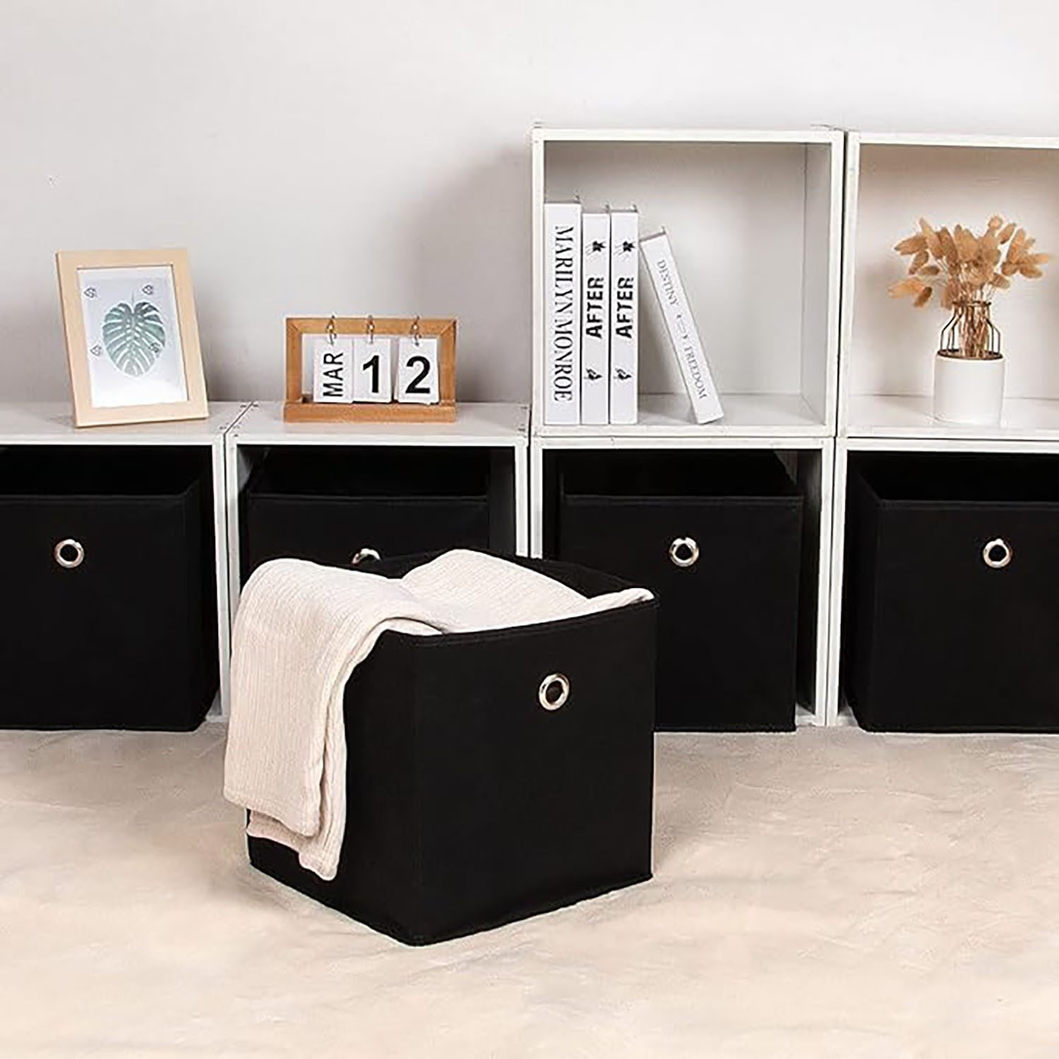 REDOM Aufbewahrungsbox 2 Stück Aufbewahrungskörbe faltbar Aufbewahrung Одежда и товары для бокса (30x30x30 cm Spielzeugkorb mit Ösen, 2 St., Stoffboxen für Regale oder Schränke), für Kleidung Spielzeug Bürobedarf Badutensilien usw.