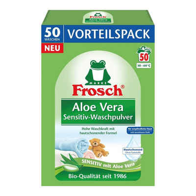 FROSCH Frosch sensitiv Waschpulver Aloe Vera 3,3kg - Hohe Waschkraft (1er Pac Vollwaschmittel