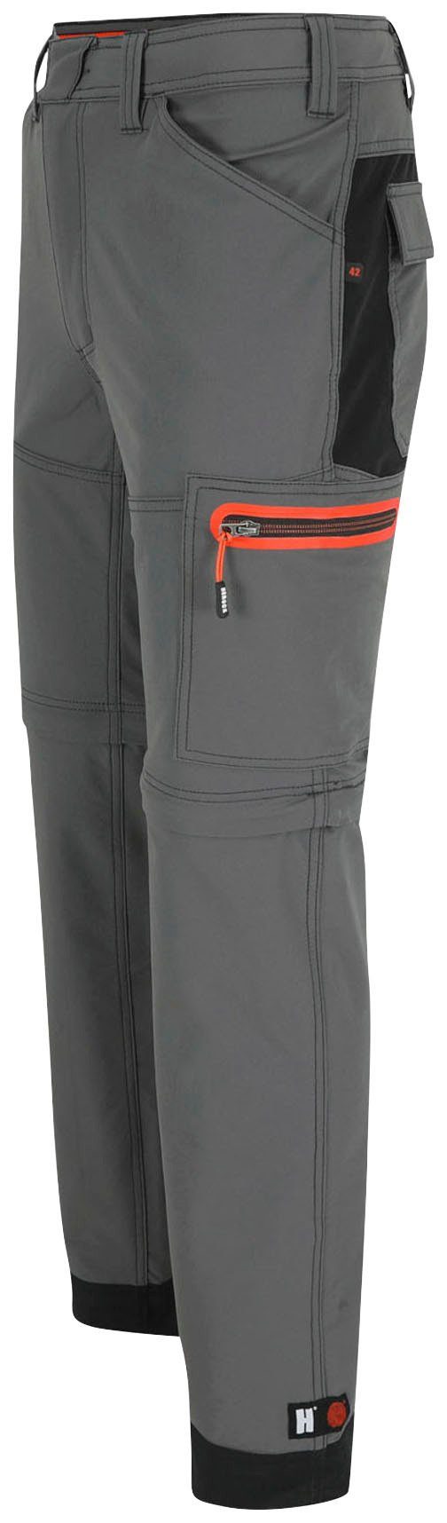 Herock Arbeitshose Tornado Zip und Hose Bermuda Multi-Pocket Off einem 4-Wege-Funktions-Stretch, in kohle in