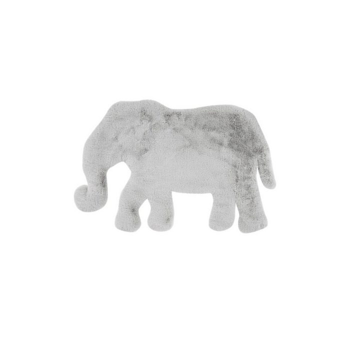 Teppich en.casa Motivform Höhe: 36 mm Kinder-Motivteppich Höhe ca. 36 mm getuftet Elefant Grau/Blau in verschiedenen Größen