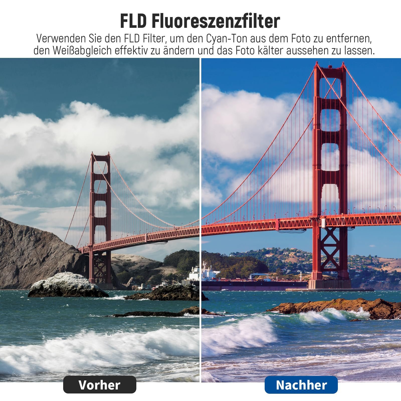 Neewer NW SERIES B 55mm ND Filter Kit und Objektivzubehör, ND2 ND4 ND8 UV Foto-Filter-Sets (FLD CPL, mit Blende Objektivdeckel, Ultraviolette Strahlen blockieren)