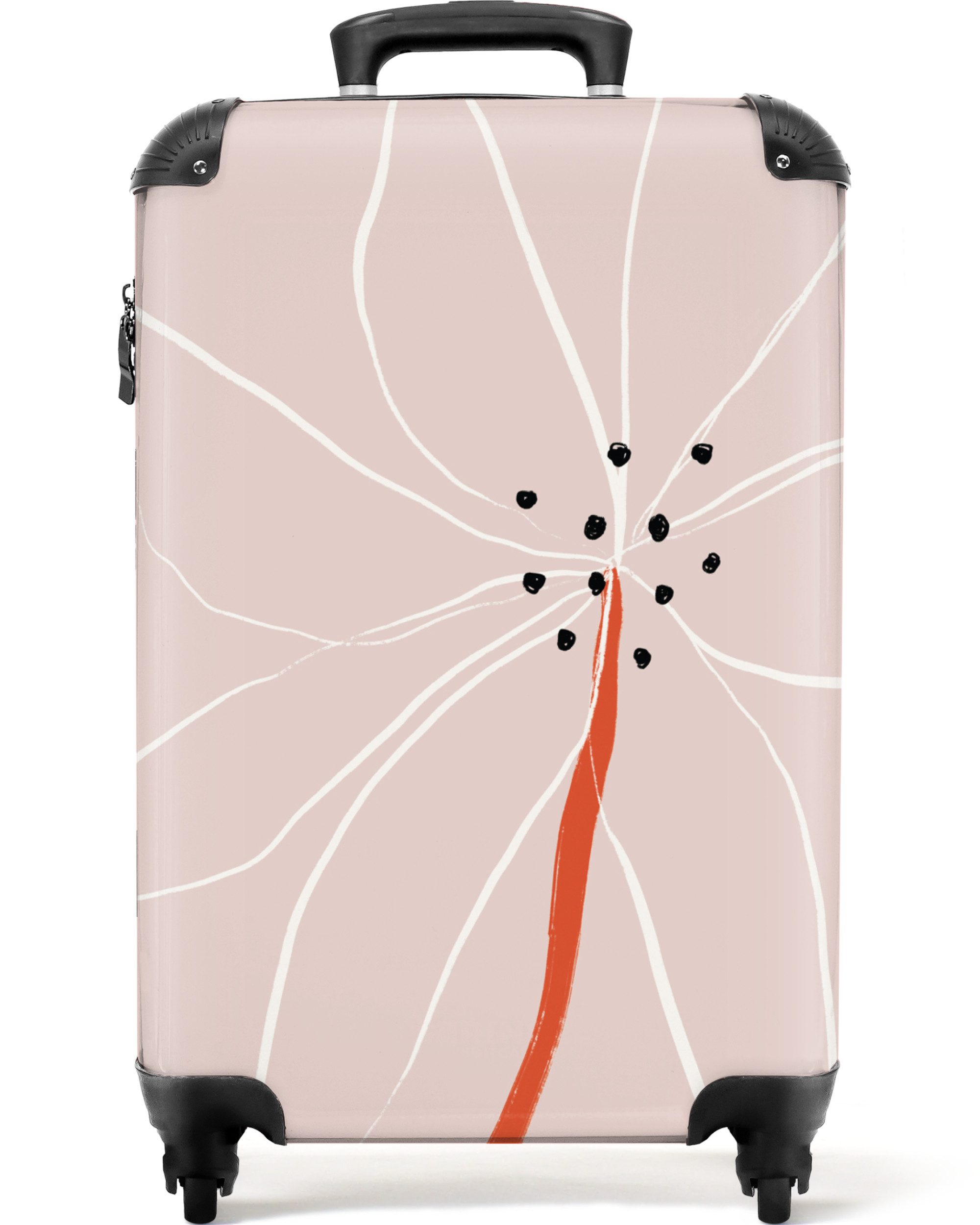 Hartschalen-Trolley Blumen - Abstrakt - Pastell 55x35x20cm