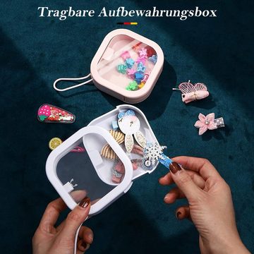 MAGICSHE Aufbewahrungsbox Tragbare kleine Artikel Reise Organizer, Aufbewahrungsbox für Haarspangen