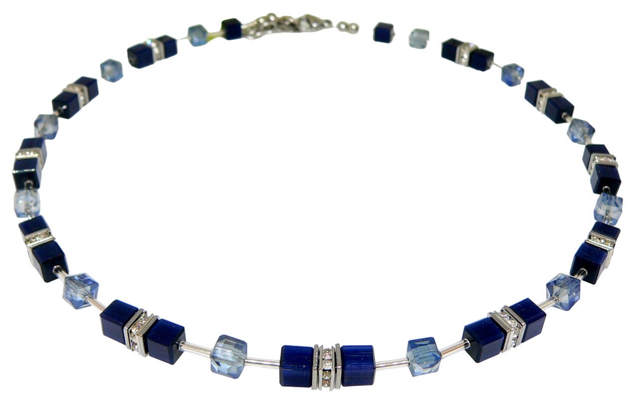 traumschmuck Collier 540 Collier Halskette Cube Cat Eye Kristallglas facett günstig online kaufen