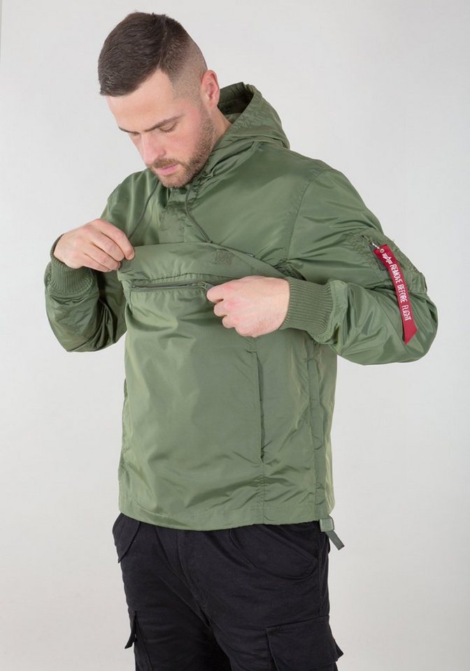 Alpha Industries Anorak Alpha Industries Men - Utility Jackets TT Anorak LW,  Reißverschluss Half-zip und seitliche Öffnung