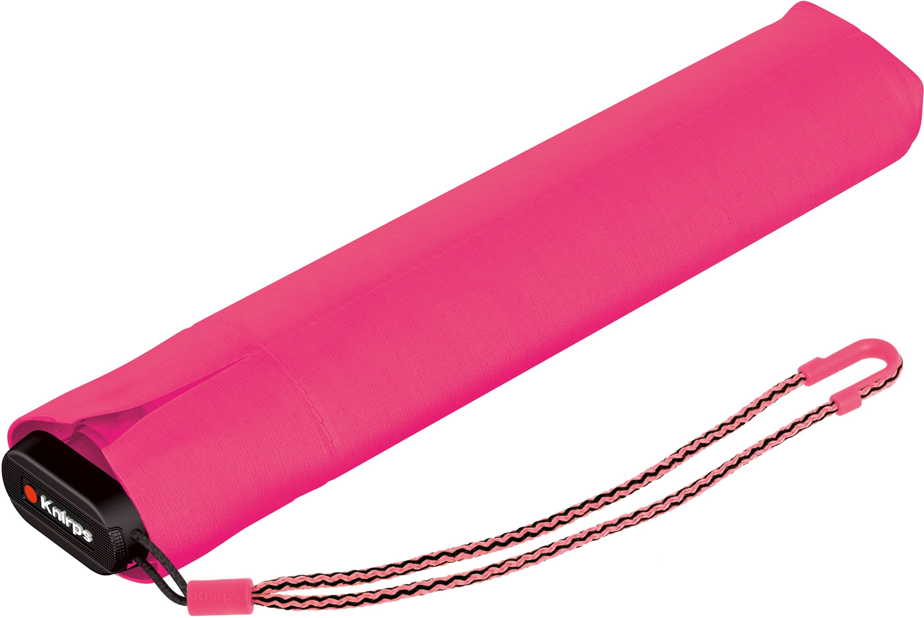 Taschenregenschirm US.050 Ultra Light Uni, Neon SlimManual, Knirps® Pink