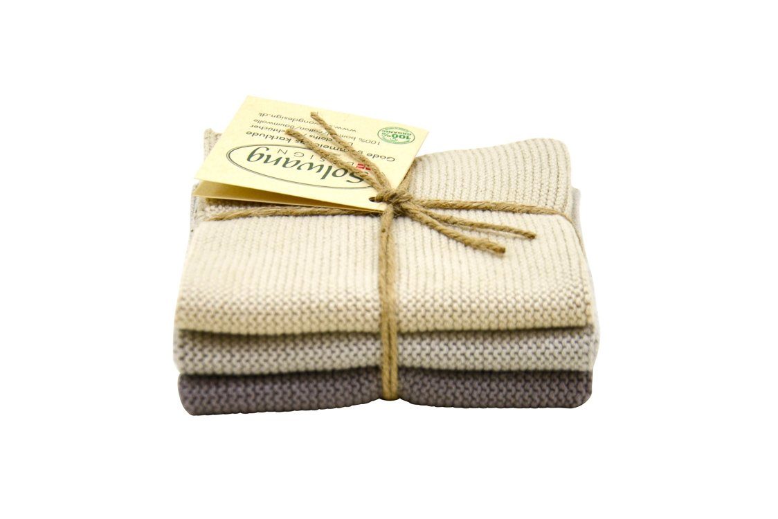 Solwang Spültuch Solwang Wischtuch Aschengrau Kombi 3er Set