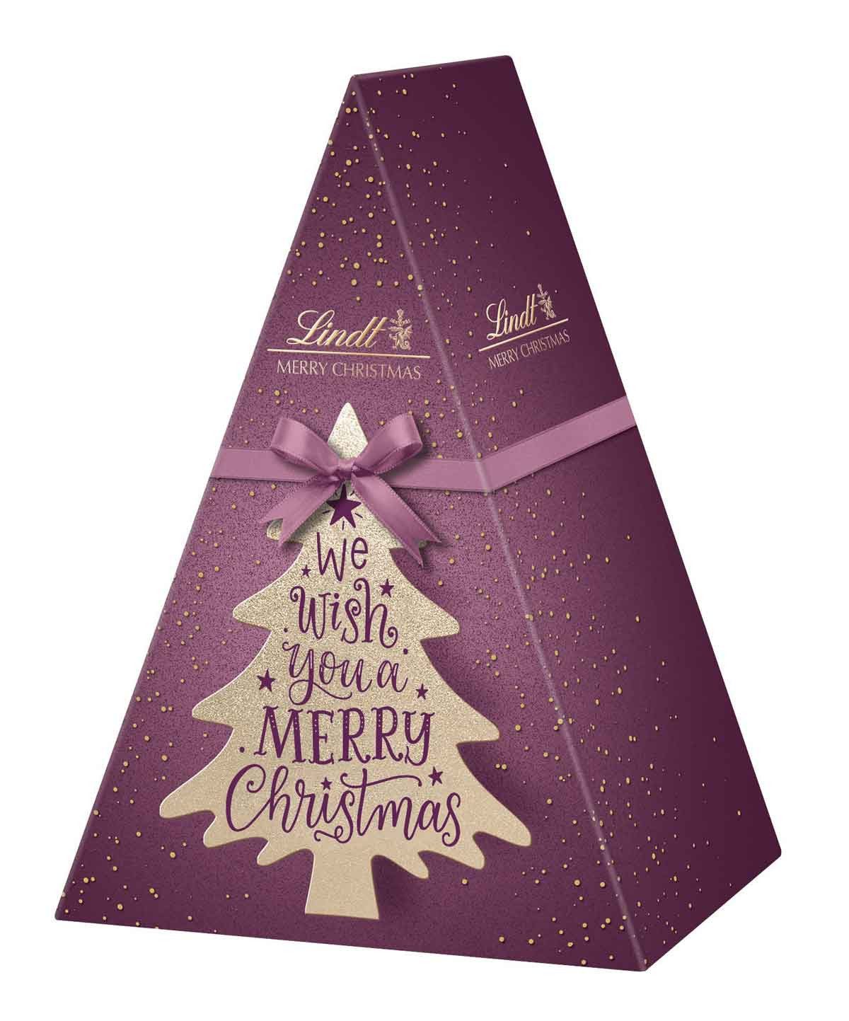 LINDT Schokolade, Lindt Kalligrafie Xmas Tanne mit leckeren exclusiven Pralinen 105g