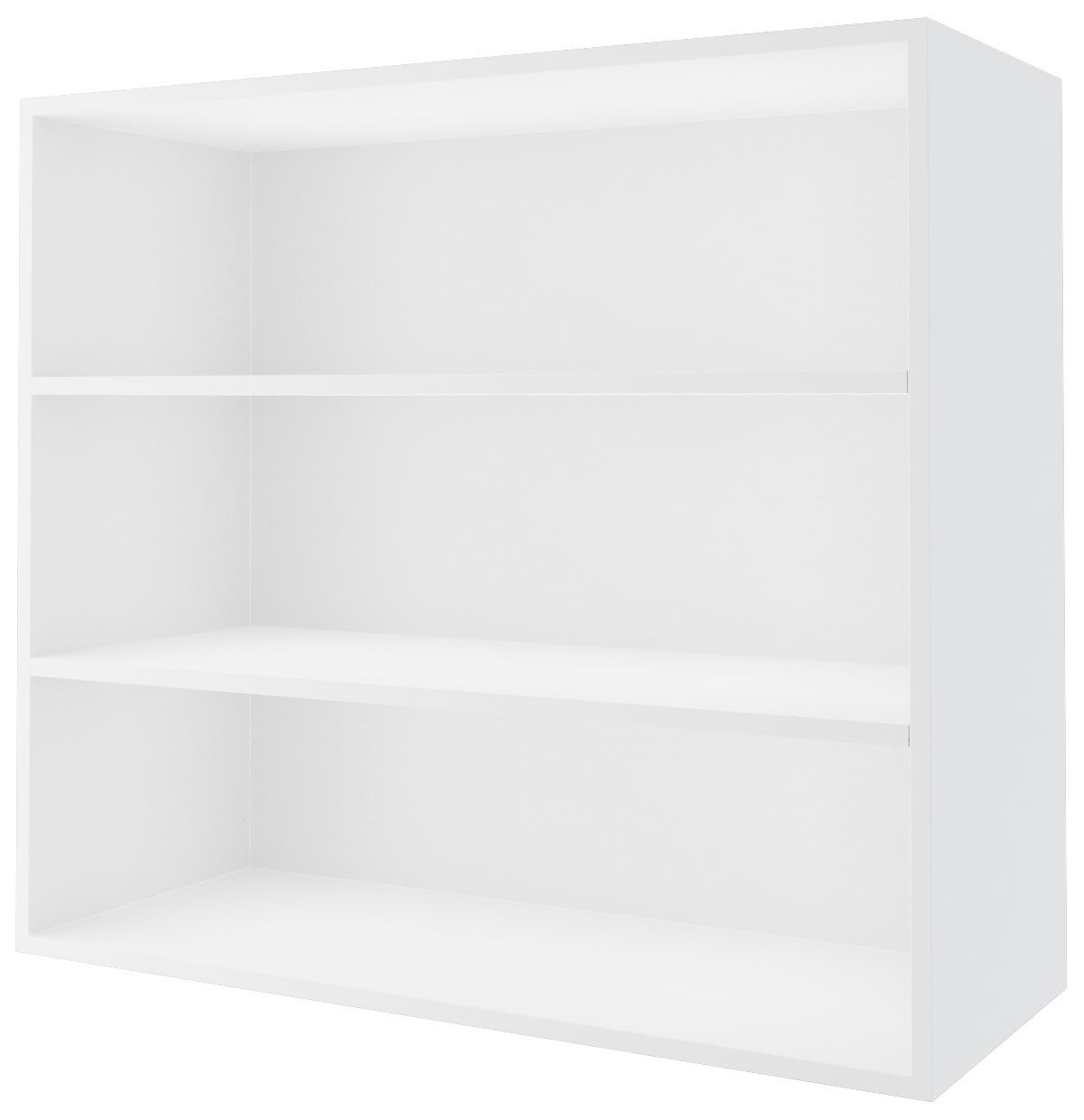 Feldmann-Wohnen Klapphängeschrank Florence (W3S/80, 2-türig mit Glaseinsatz, 2 Einlegeböden, 1-St., puristische, grifflose Optik, lackierte Fronten, B/T/H 80x32,5x72cm) Weiß / RAL 6013 schilfgrün matt