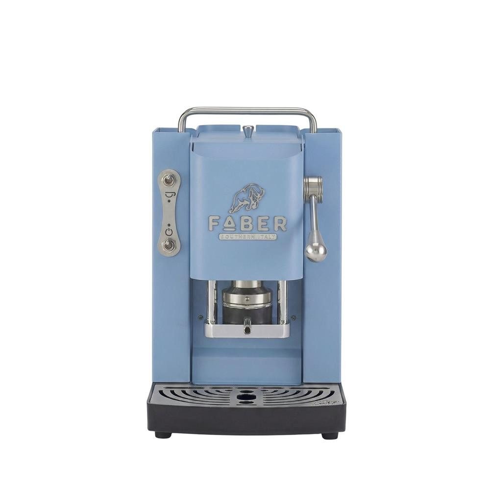 Faber Coffee Machines Kaffeepadmaschine Pro Deluxe 3.0 Chrom Espressomaschine, 44mm ESE Pads, Chrom-Details mit hochwertigem 3D-Logo