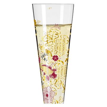 Ritzenhoff Sektglas Goldnacht, Glas, Mehrfarbig H:24cm D:7cm Glas