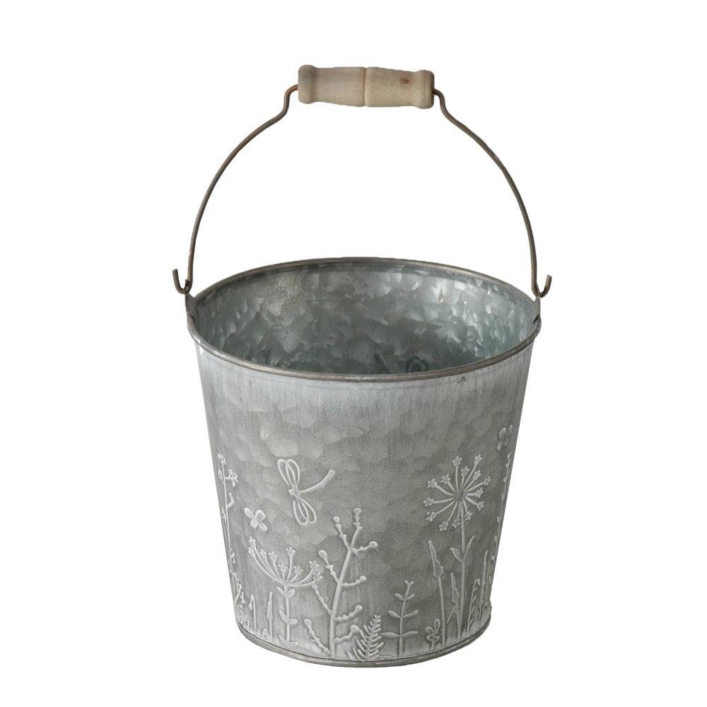 BOLTZE Blumentopf Eimer Silene, 13 cm, aus Zink, Pflanzgefäß, Zinkeimer, Übertopf, Shabby Chic. € 14,79