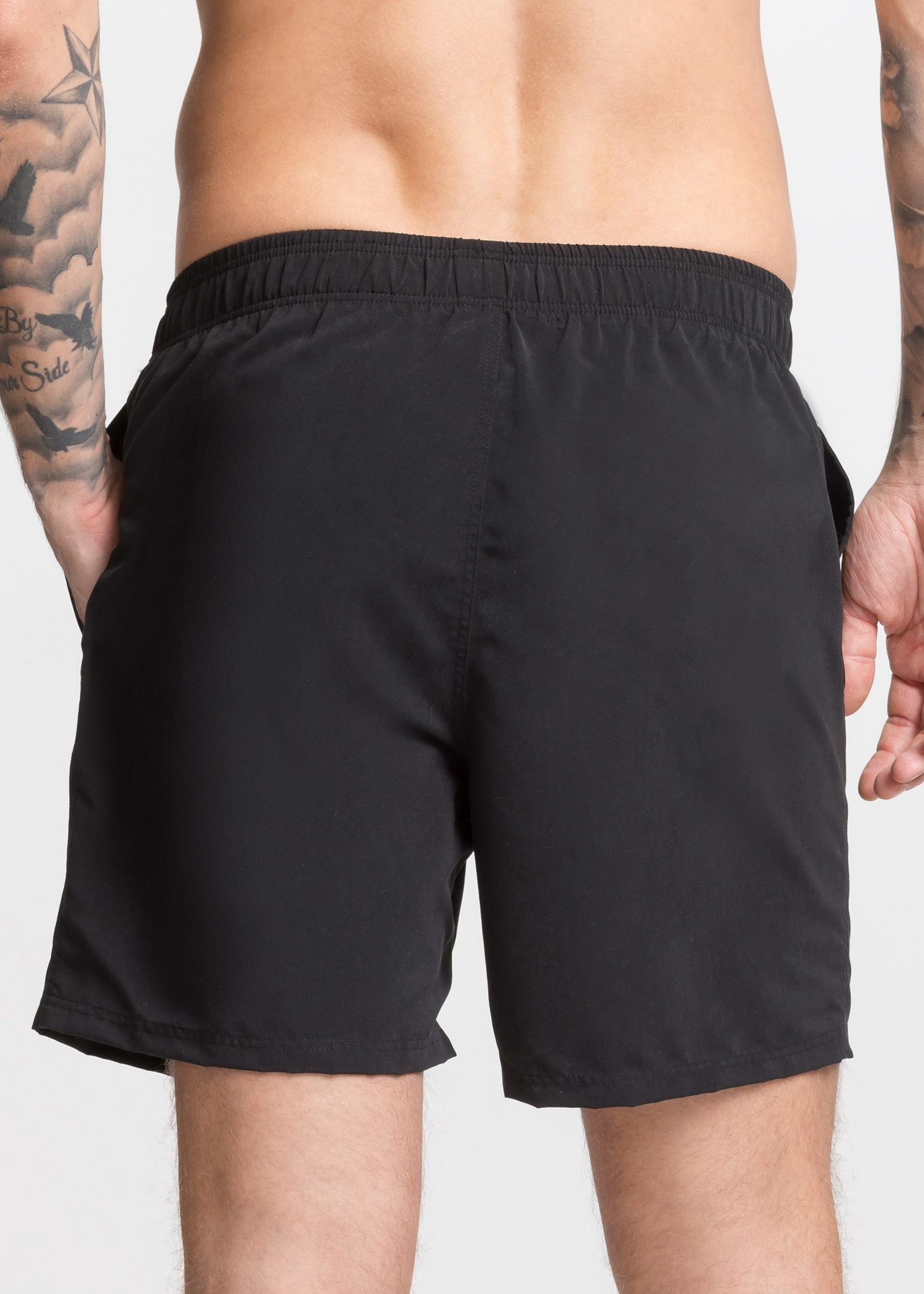 bonprix Badeshorts mit Netzfutter, bequeme Passform, unifarben, aus Polyester