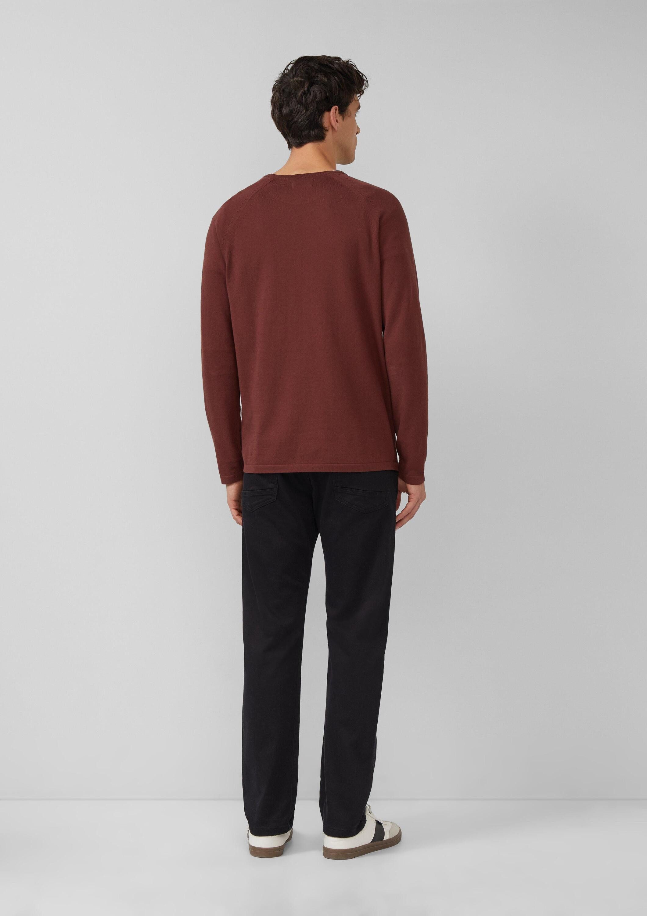 s.Oliver Longpullover Strickpullover Raglanpullover aus reiner Baumwolle