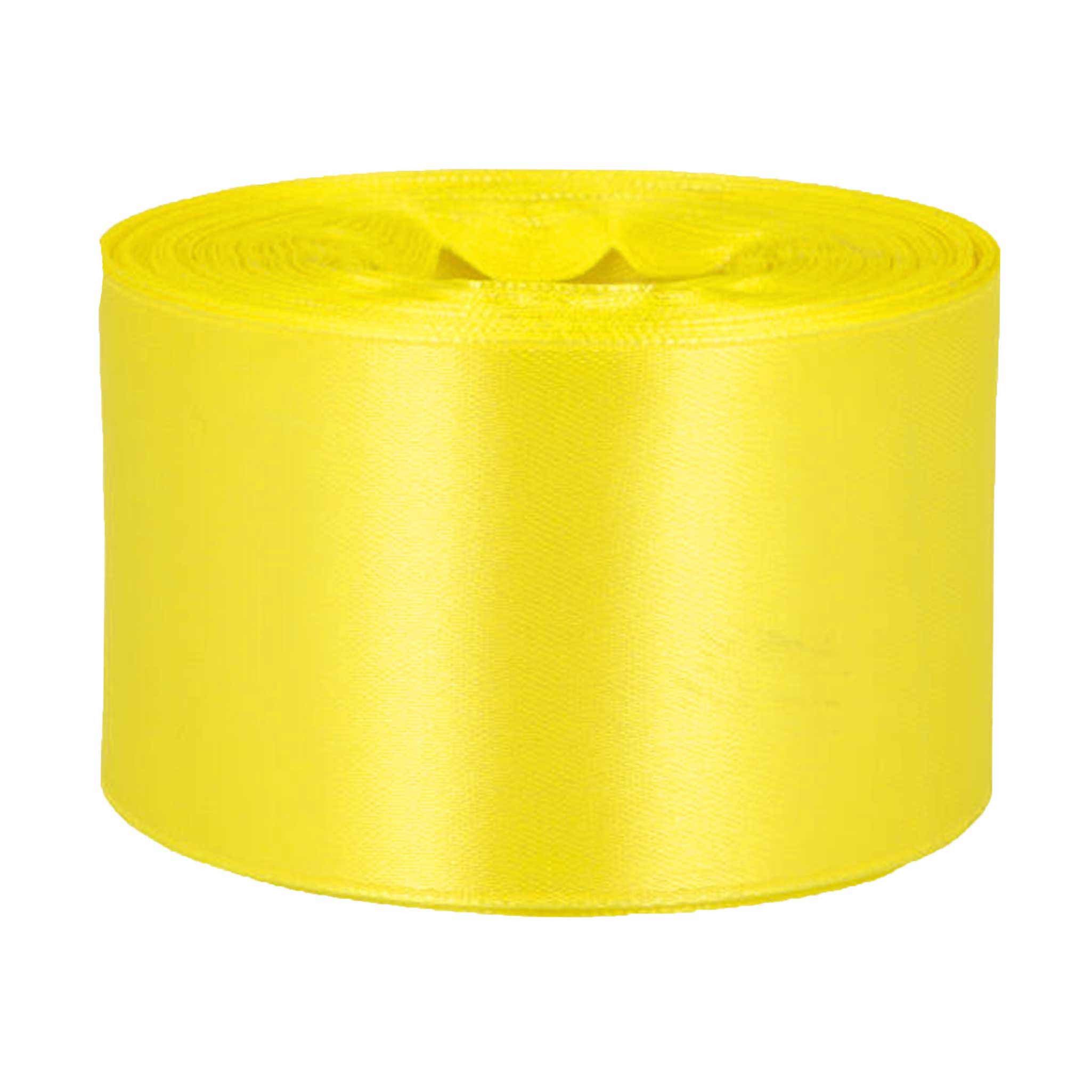maDDma Satinband 27m Satinband 50mm Geschenkband Dekoband Verpackungsband, hellgelb