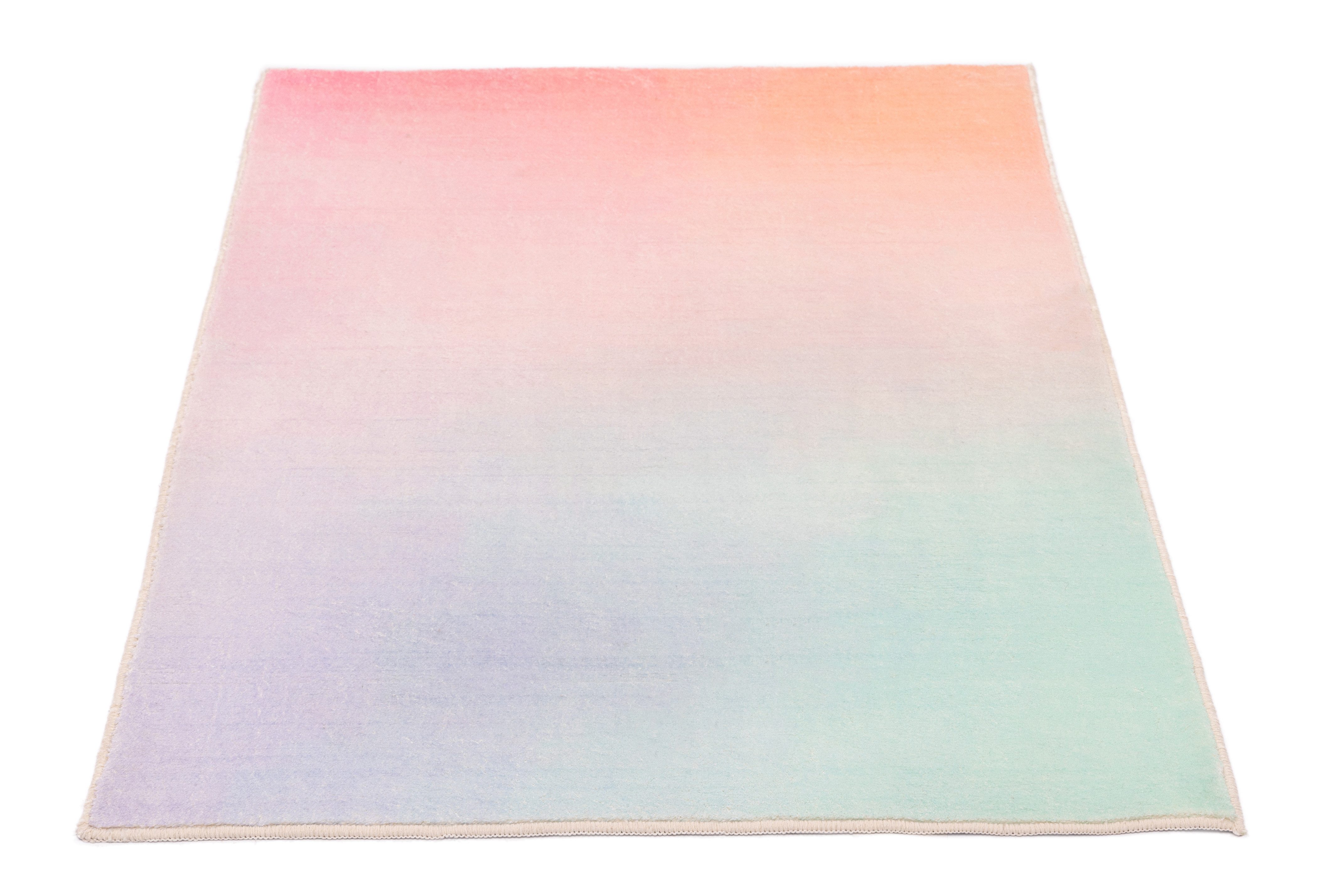Gino Falcone Badematte Ariella GF-154, Höhe 7 mm, rutschhemmend beschichtet, fußbodenheizungsgeeignet, Polyester, rechteckig, Badteppich, bedruckt, modernes Design, Farbverlauf, weich & kuschelig
