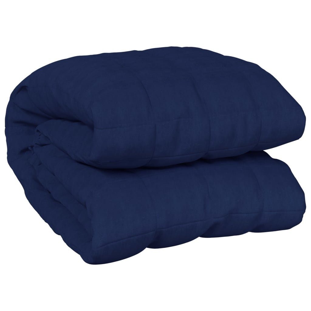 vidaXL Einziehdecke 135 x 200 cm Gewichtsdecke Blau 135x200 cm 10 kg Stoff Bettdecke