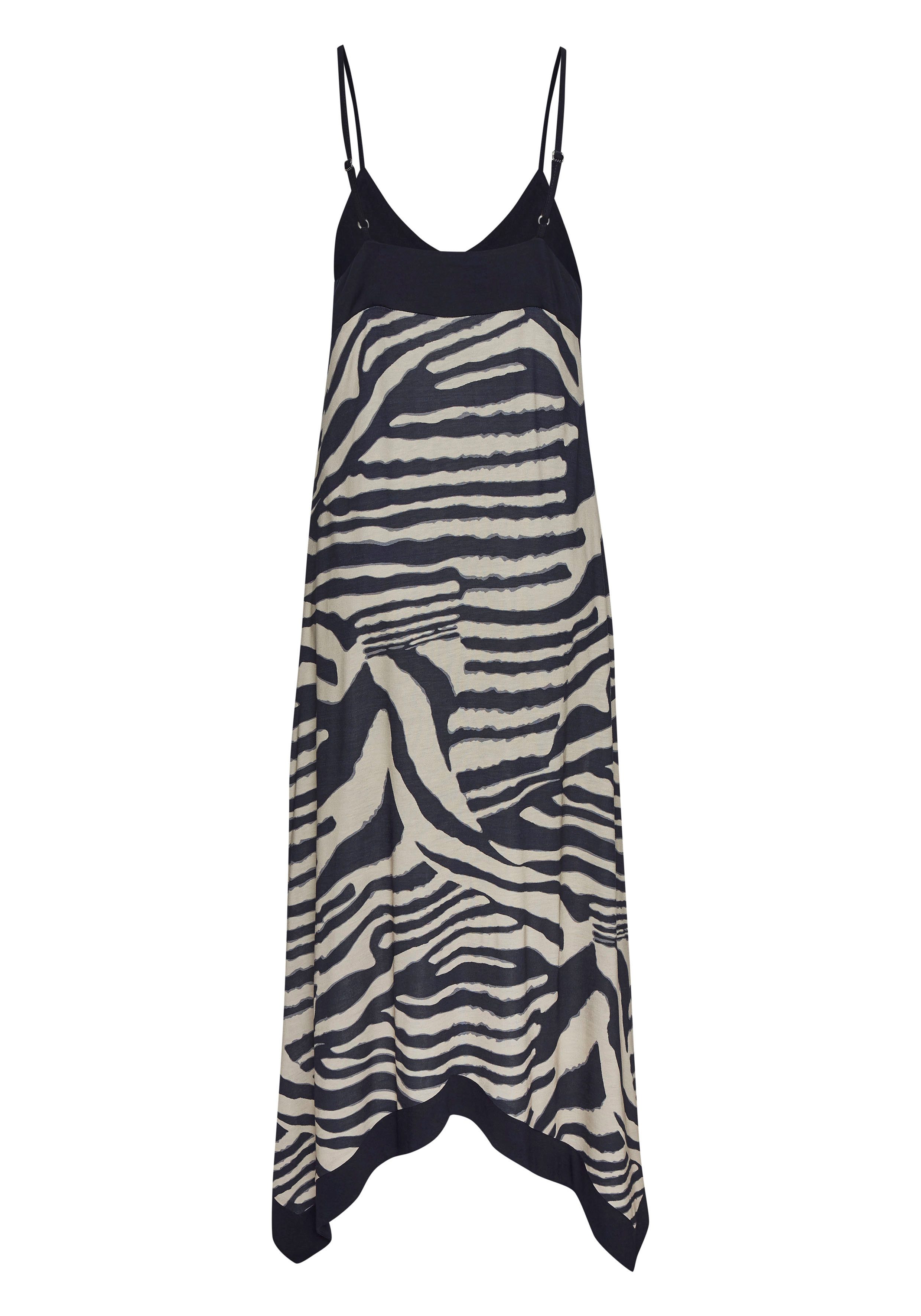 LASCANA Maxikleid mit asymmetrischem Saum, Sommerkleid, Animalprint, modisch