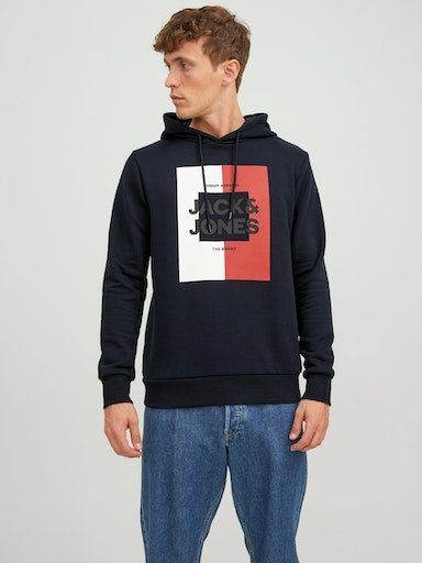 Jack & Jones Kapuzensweatshirt JJOSCAR SWEAT HOOD navy blazer | Sweatshirts