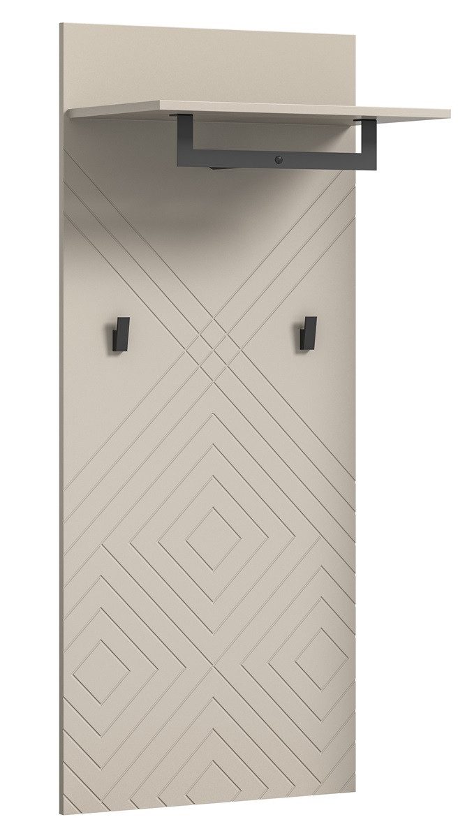 xonox.home Garderobenpaneel Garderobenpaneel, Wandgarderobe Notes, beige matt/sandfarben, Flurgarderobe 60 cm