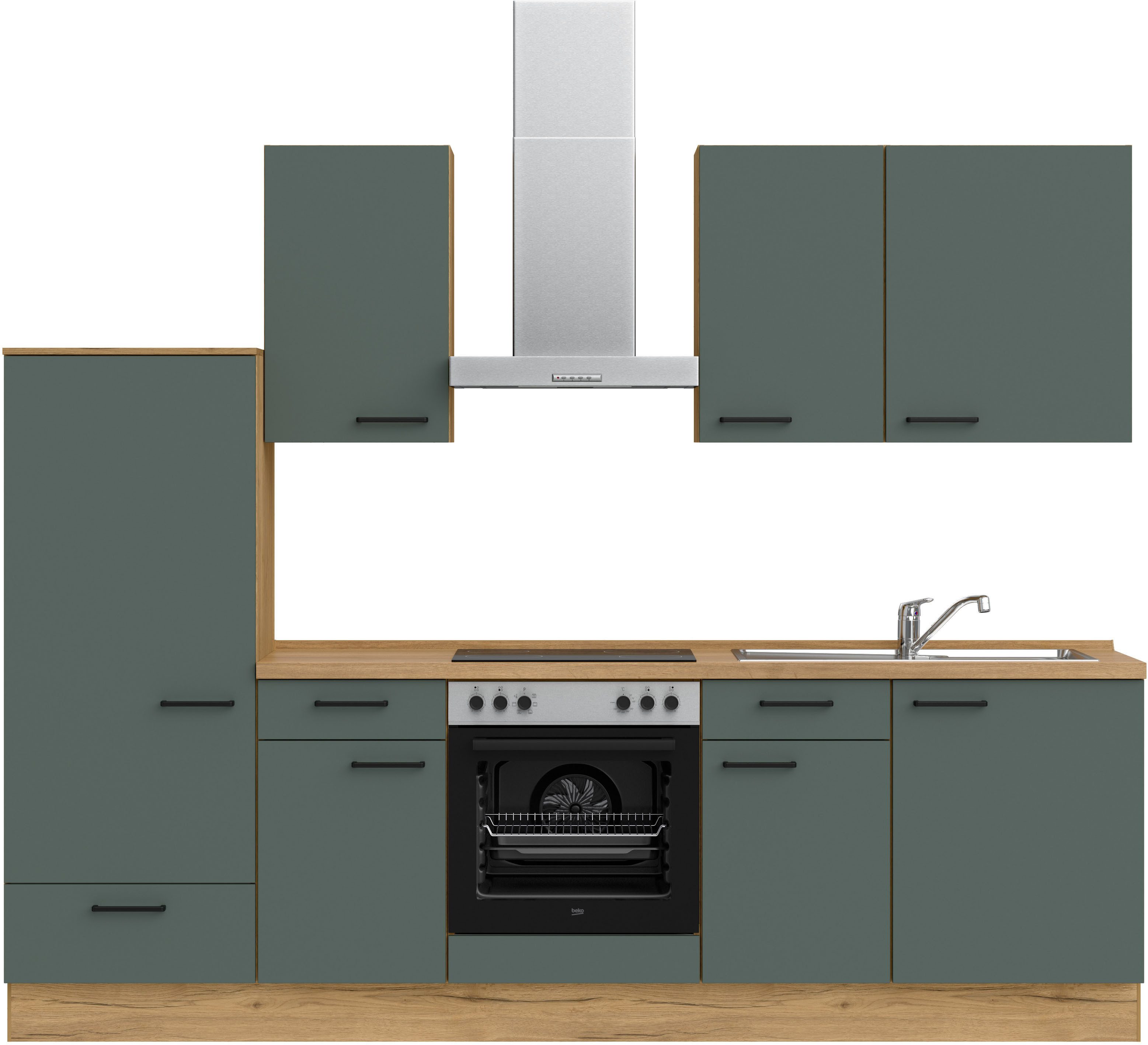 nobilia® Кухниzeile "Easytouch I", vormontiert, Ausrichtung wählbar, Breite 270 cm, wahlw. mit E-Geräten