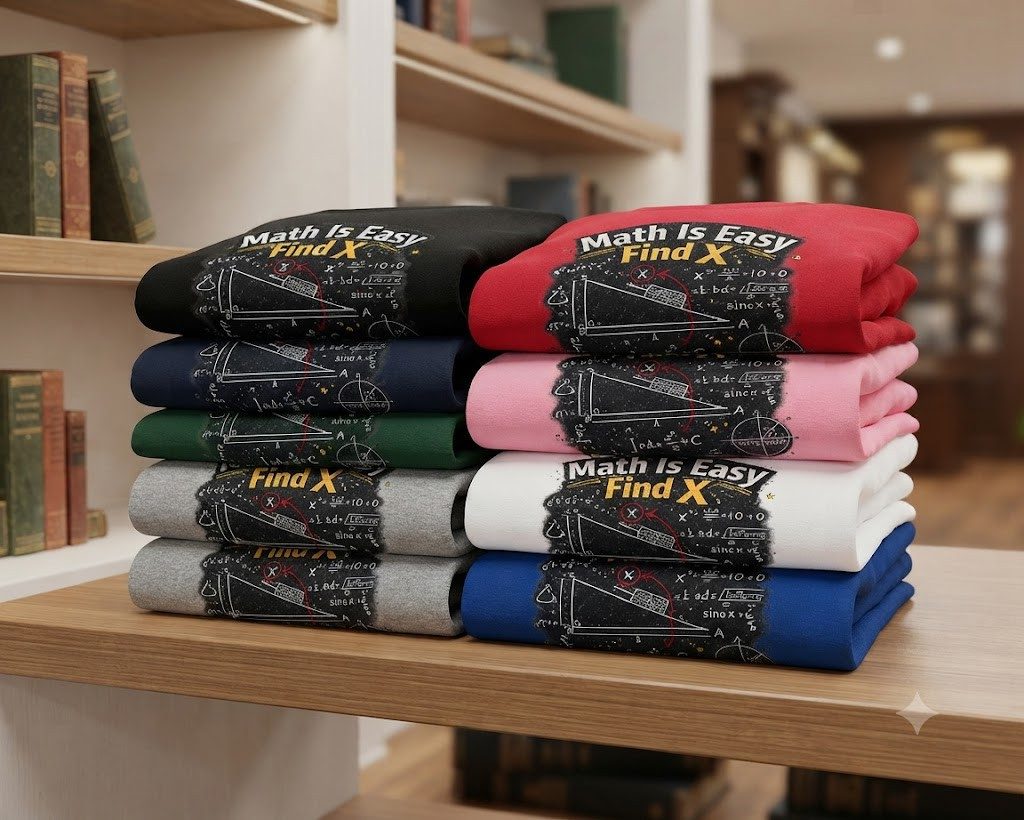 Blondie & Brownie T-Shirt MathIsEasyFindX Damen Tee Schule Mathematik ist einfach Abi Print (Einzelstück, Einzelartikel) MathIsEasyFindX Damen Tee Mathematik