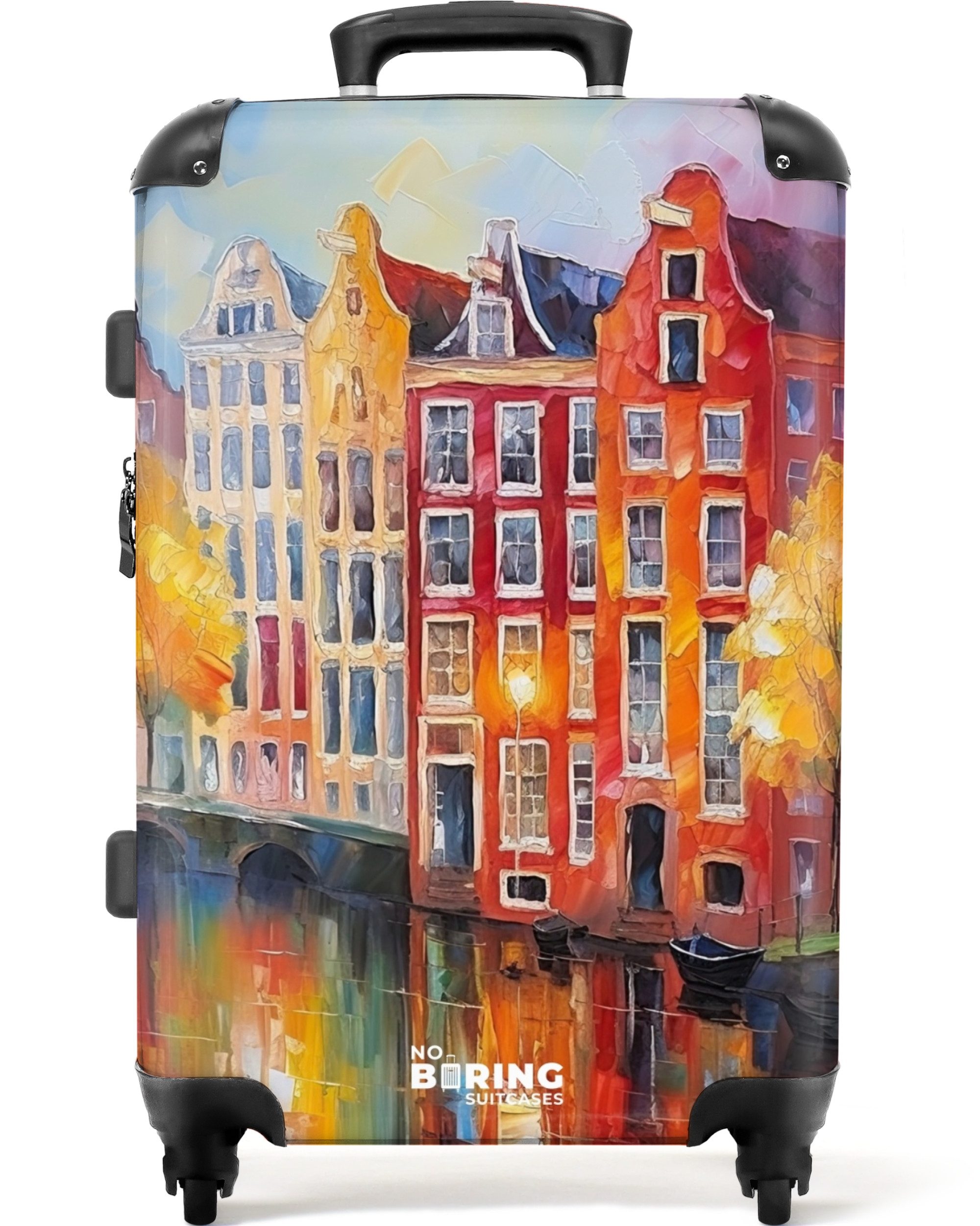 NoBoringSuitcases.com© Hartschalen-Trolley Grachtenhäuser - Kunst - günstig online kaufen