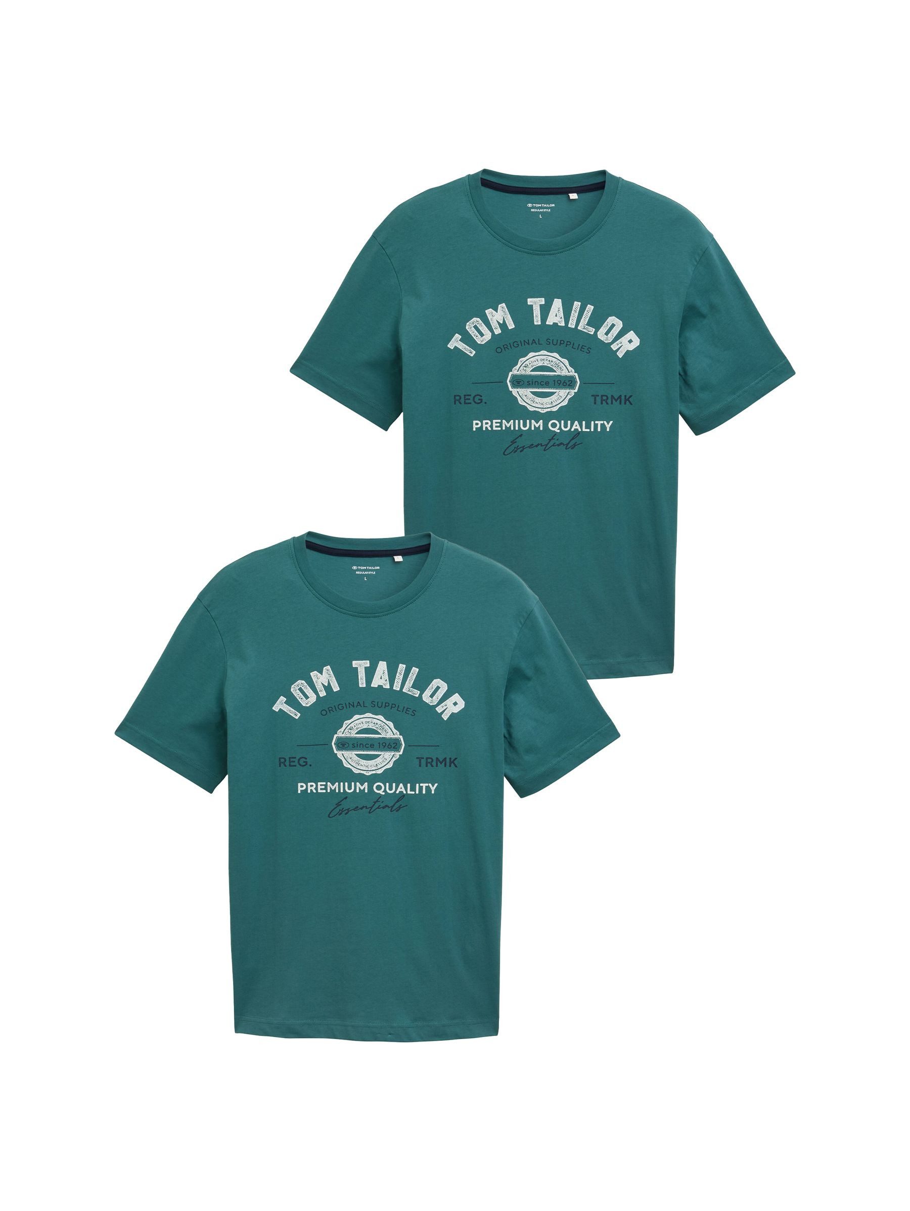 TOM TAILOR T-Shirt Logo 2-er Pack günstig online kaufen