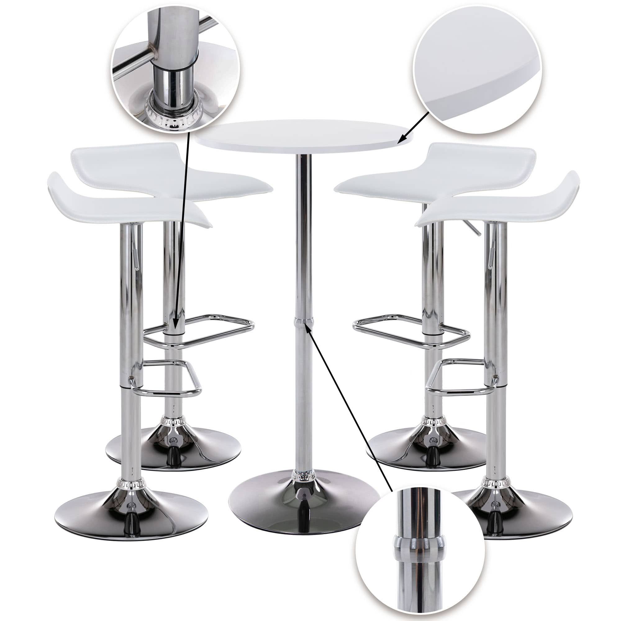 furnicato Bartisch Bartisch-Set Esberg 60x108x60 cm weiß (1-St)