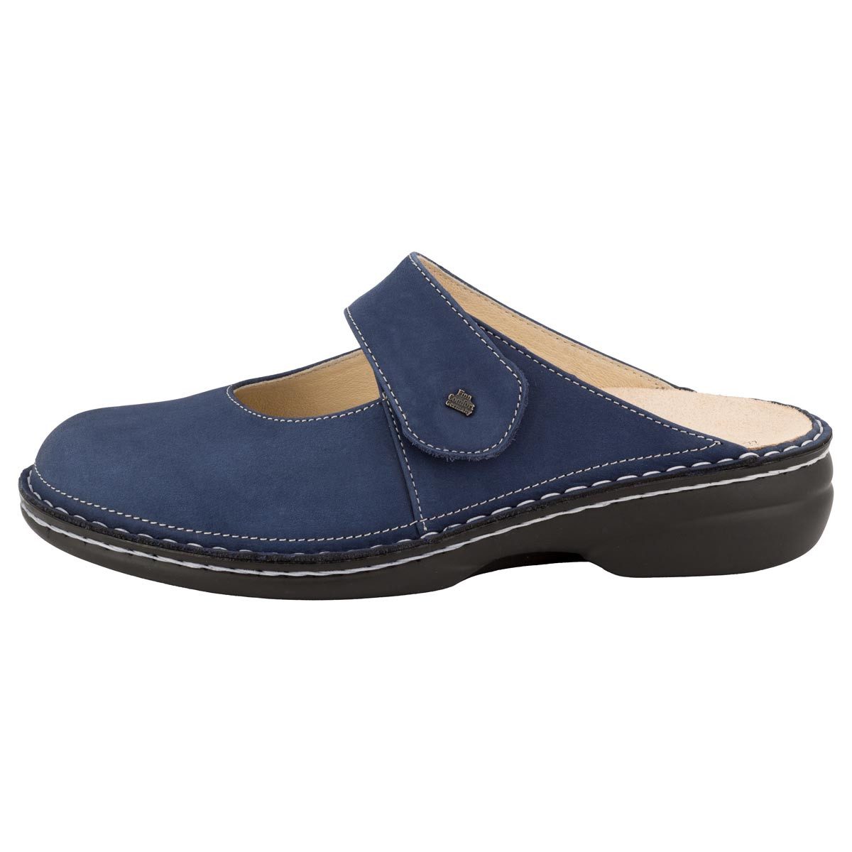 Finn Comfort STANFORD Pantolette Pantoletten - Verstellbarer Klettverschluss für sicheren Halt
