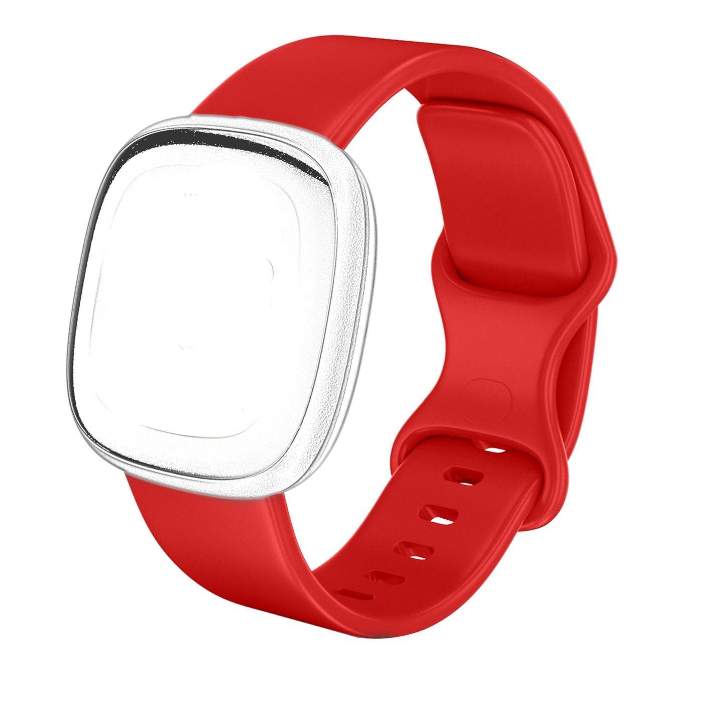 CoolGadget Smartwatch-Armband Fitnessarmband aus TPU / Silikon, für Fitbit Versa 3 / 4 Sport Uhrenarmband Fitness Band Unisex Größe S