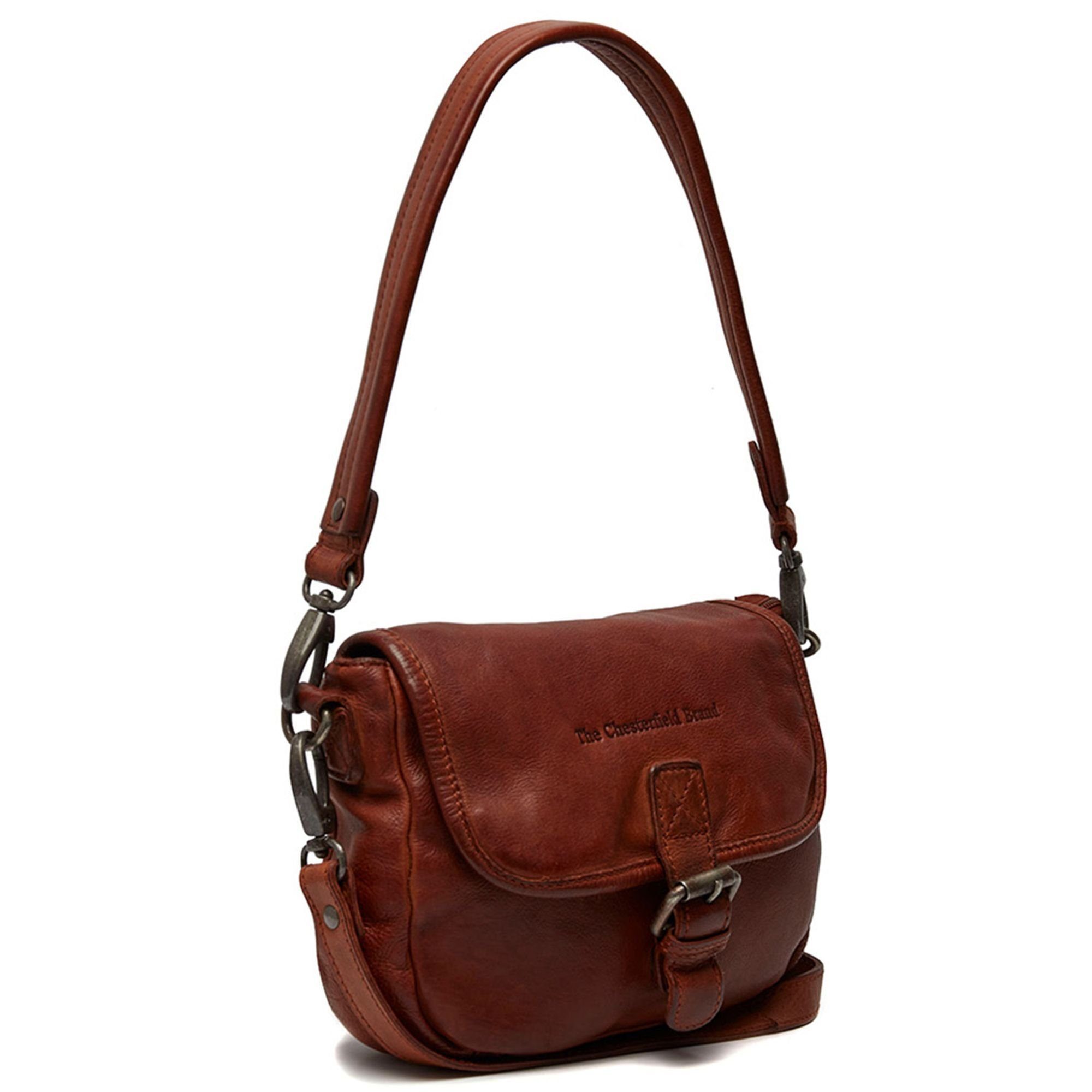The Chesterfield Brand Schultertasche Washed, Leder cognac